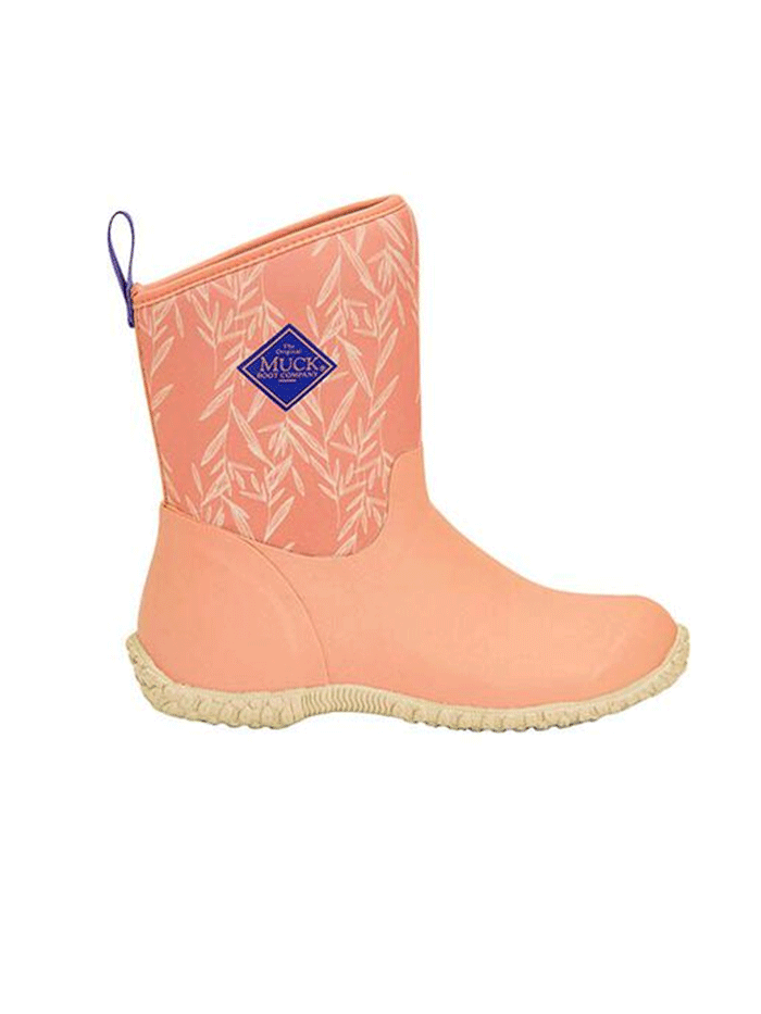 Muck WM2 4WT Women's Muckster II Mid Boots - Waterproof Rubber Rain Boots for Outdoor, Gardening, Farm & Yard Work - Pink
