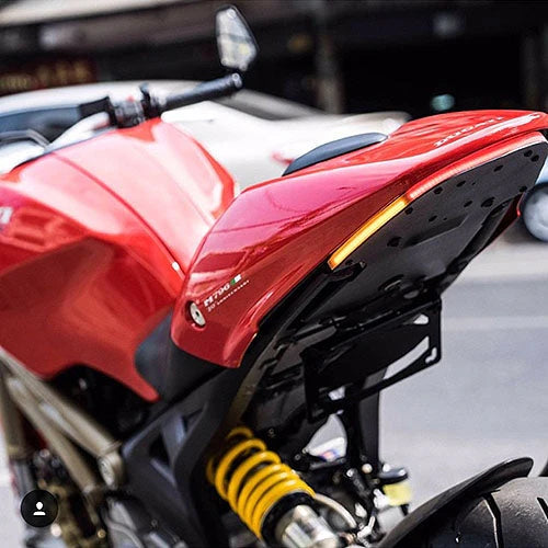 Ducati Monster 796 Fender Eliminator Kit for 2010-2014 Models - Lightweight Tail Tidy for Improved Aesthetics & Rear Visibility - Perfect for Street Bikes & Custom Builds