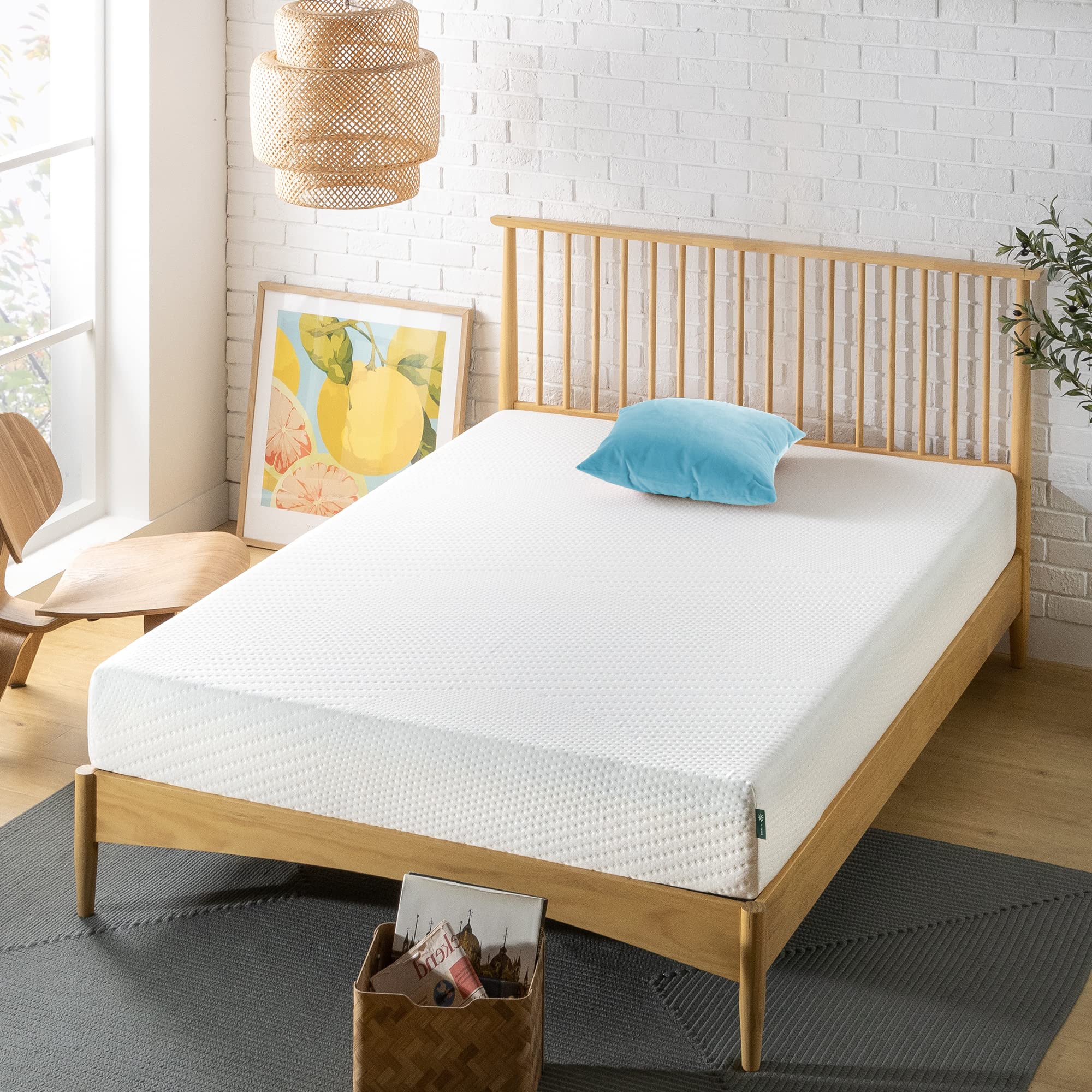 ZINUS 8 Inch Queen Size Green Tea Memory Foam Mattress in a Box - CertiPUR-US Certified, Pressure Relief & Cooling Gel for Back Pain - Perfect for Guest Rooms, Dorms & Small Apartments