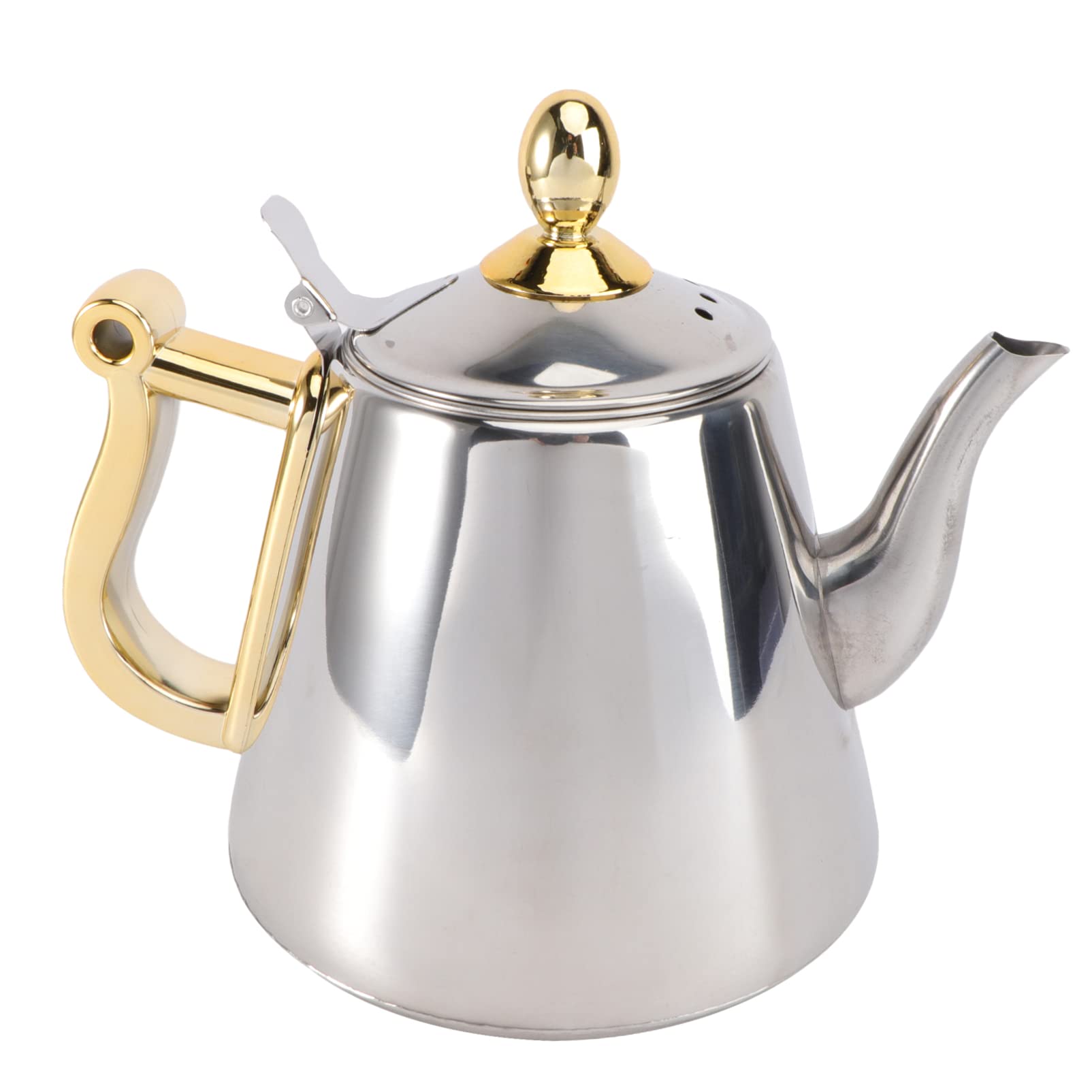 Jojofuny 1.2L Stainless Steel Tea Kettle for Stovetop & Induction - Whistling Water Kettle with Removable Infuser for Tea, Coffee & Hot Beverages - Perfect for Home, Office & Camping Use