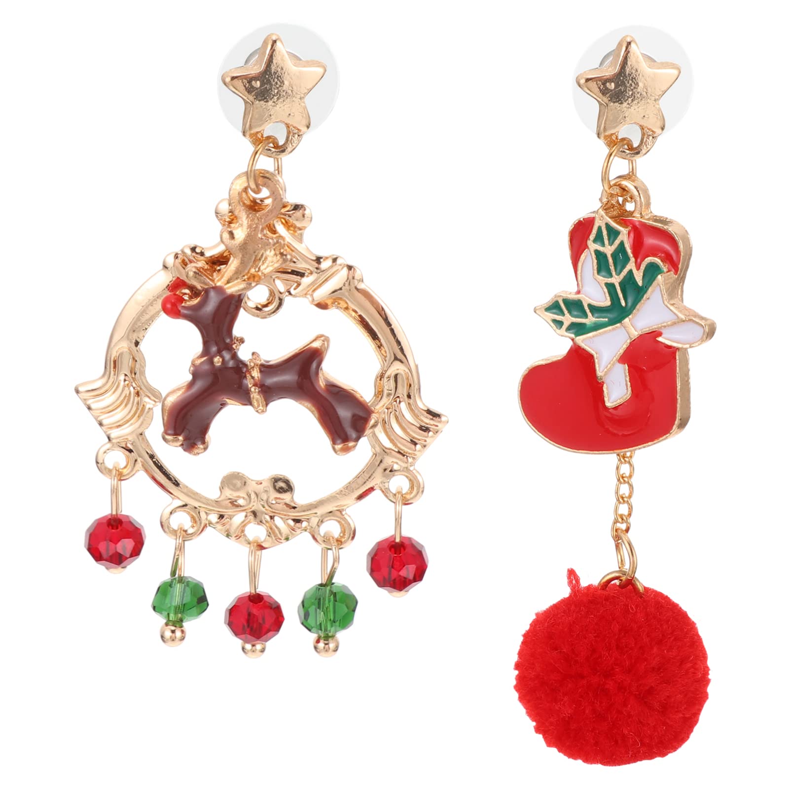 NUOBESTY Christmas Dangle Earrings Set - Festive Holiday Jewelry for Women & Girls | Perfect for Christmas Parties, Gift Giving & Seasonal Outfits