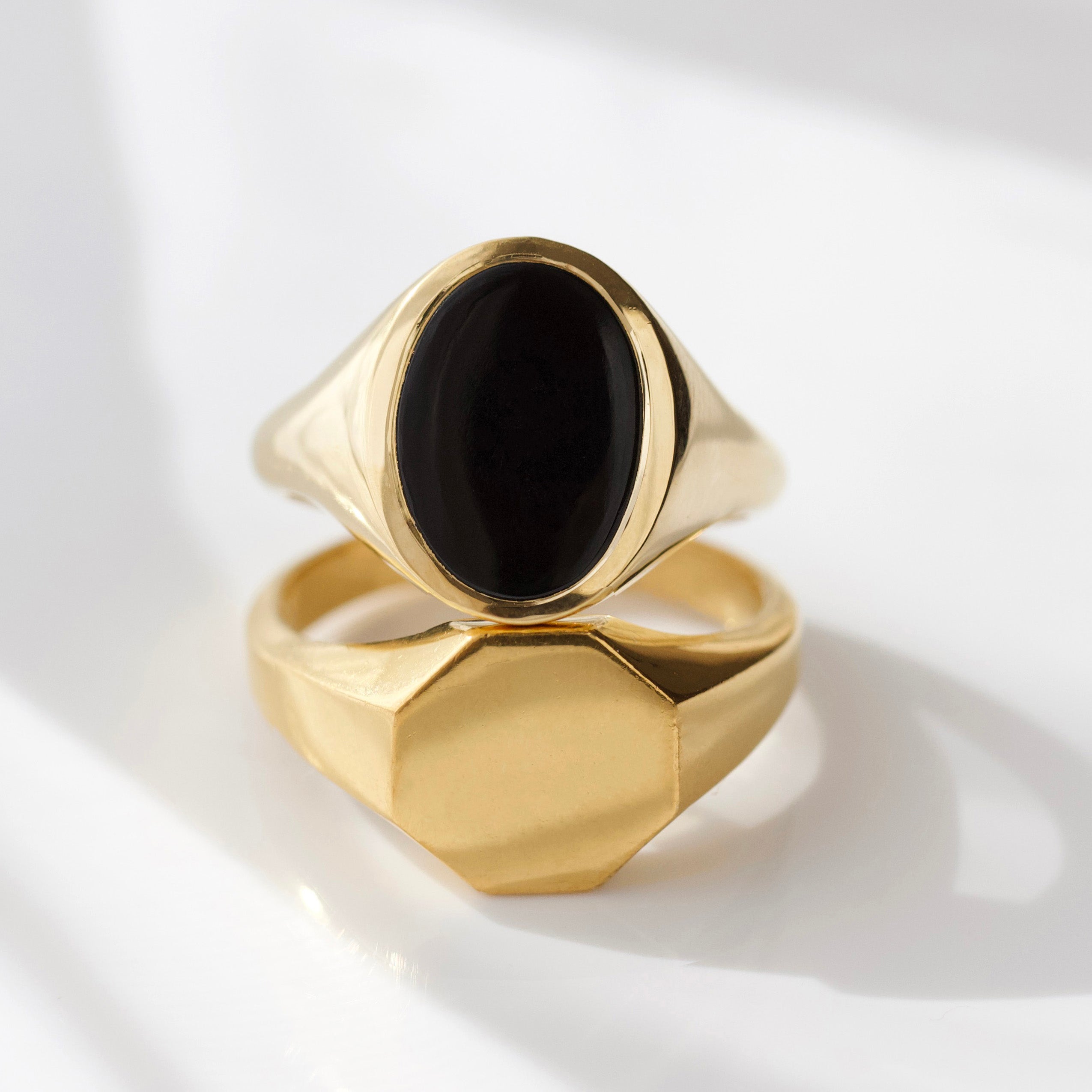 Hexagon Signet Ring for Men - Stainless Steel Geometric Jewelry Gift for Him - Perfect for Weddings, Anniversaries & Everyday Wear