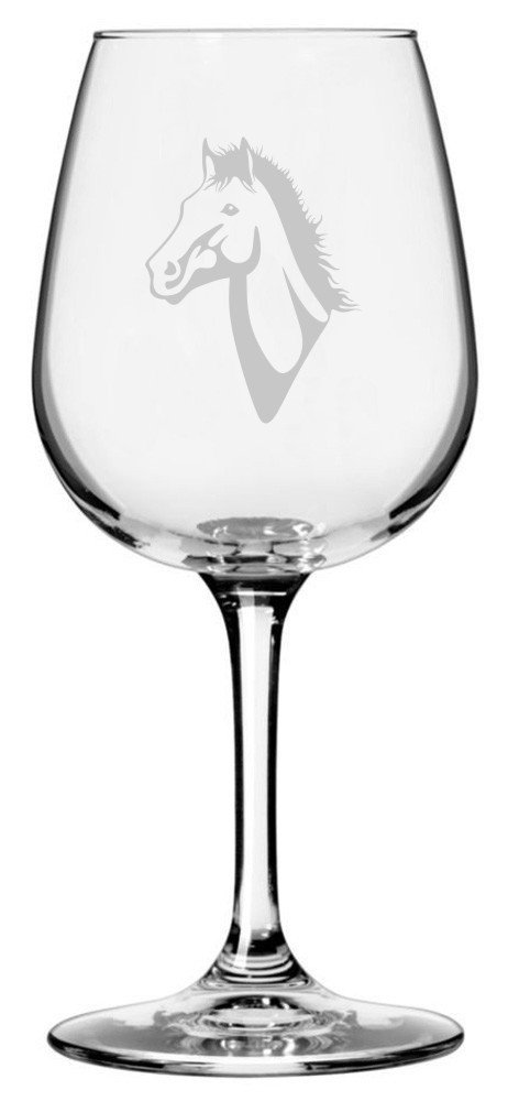 Horse Themed Etched Wine Glass 12.75oz - Perfect for Parties & Gifts