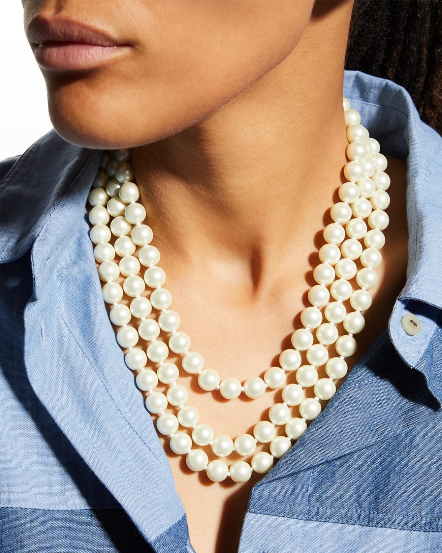 Kenneth Jay Lane Pearl Necklace - Elegant Jewelry Inspired by Barbara Bush & Jackie Kennedy | Perfect for Formal Events, Weddings & Vintage Fashion Lovers
