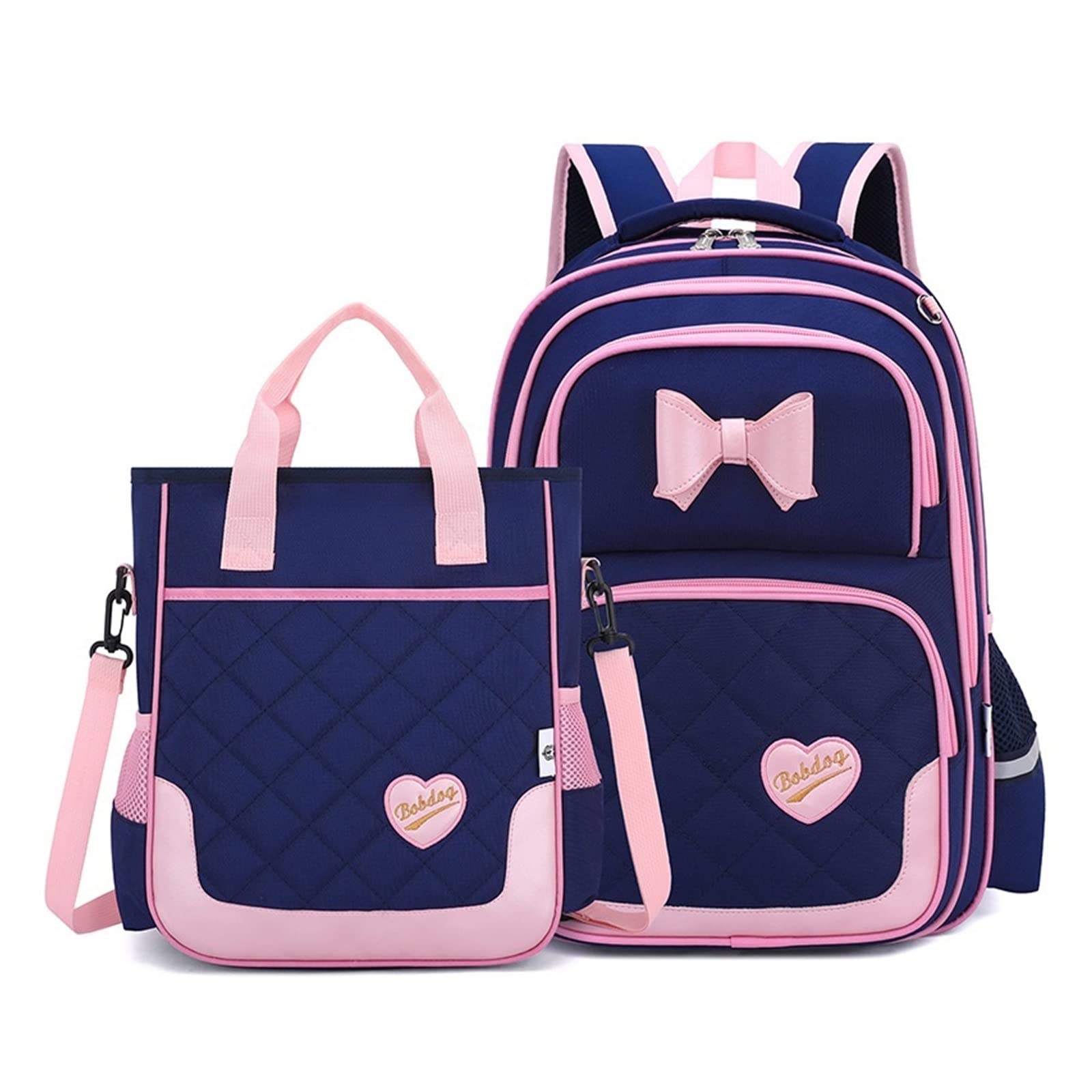 DAPERCI 3-Piece Kawaii Backpack Set for Girls - Cute School Bags, Orthopedic Teen Backpack & Luggage (Blue) - Perfect for School, Travel & Daily Use