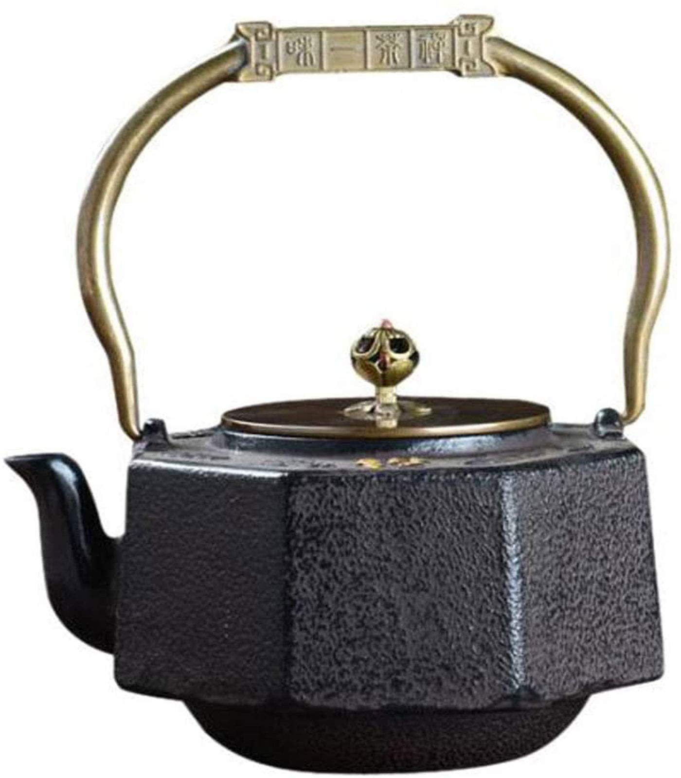 Cast Iron Tea Kettle - 1400ml Retro Japanese Style Teapot with Built-in Strainer, Heat Resistant & Healthy Tea Maker for Home, Office, Restaurant - Perfect for Green Tea, Herbal Tea & Tea Ceremonies