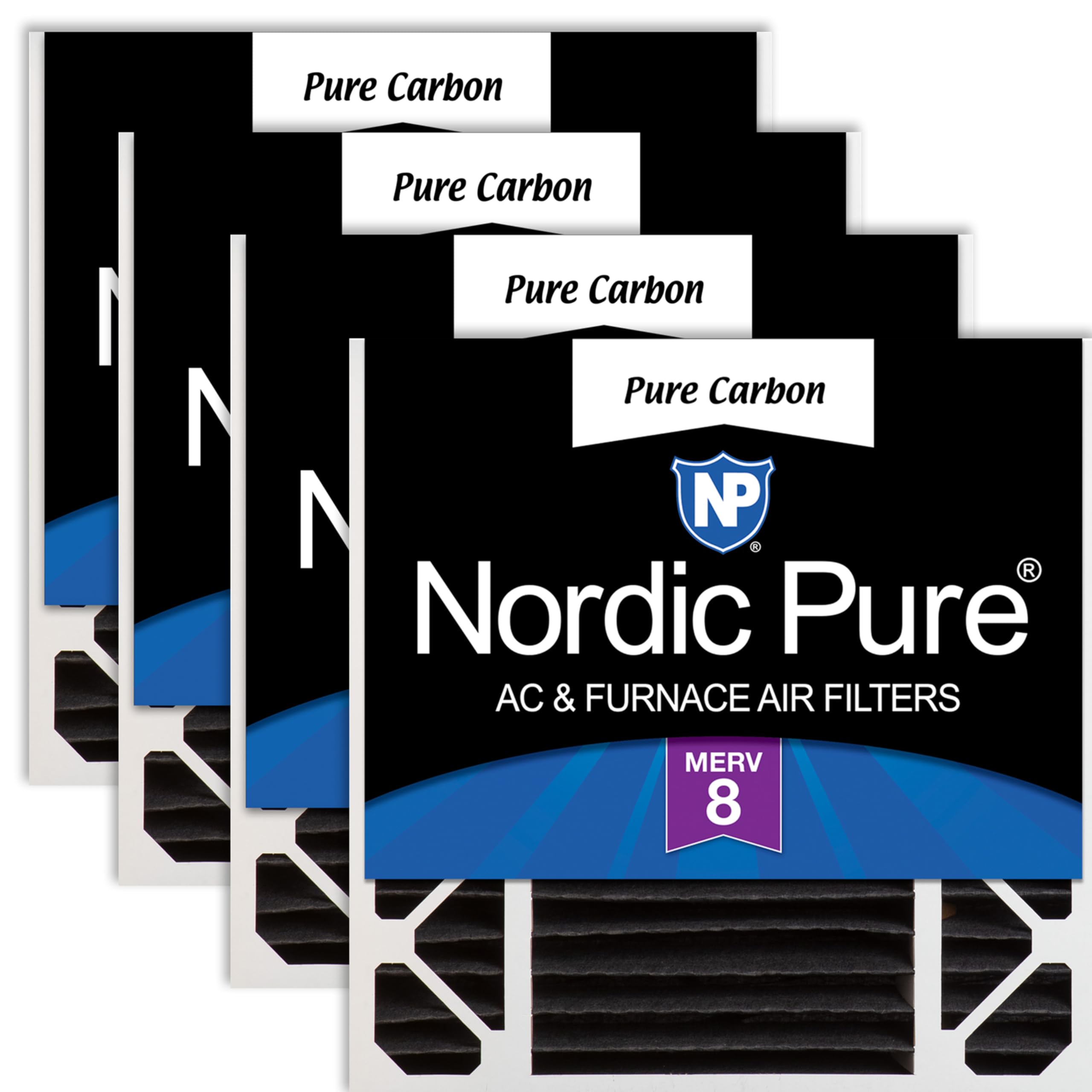 Nordic Pure 20x20x5 MERV 8 Air Filter 4-Pack - Replacement for Honeywell & Lennox HVAC Systems, Odor & Dust Reduction for Home & Office Use