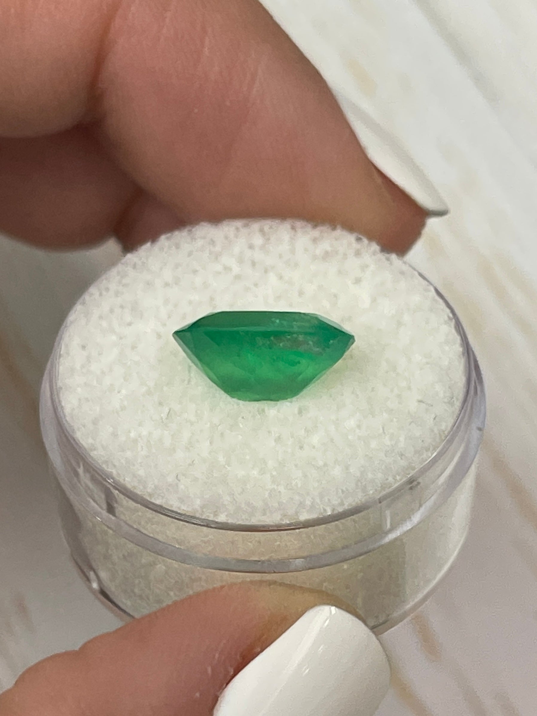 3.46 Carat Neon Green Natural Loose Colombian Emerald Oval Cut Gemstone for Jewelry Making & Engagement Rings | High-Quality Loose Emerald for Necklaces, Earrings & Custom Designs