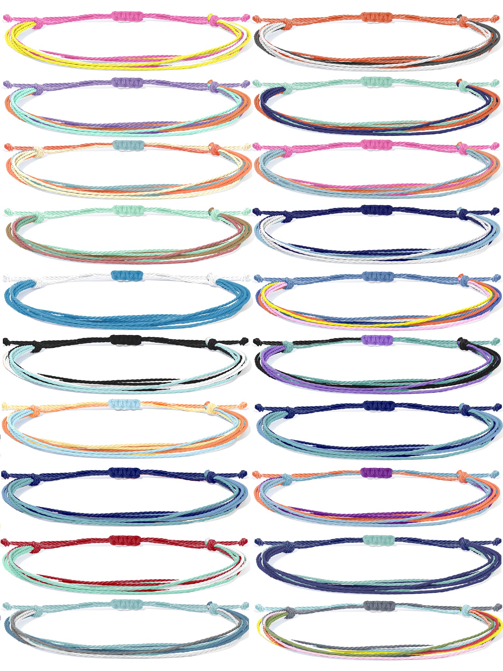 Stylish Summer String Bracelets for Teen Girls & Women - Trendy Beach Surfer Wave Anklets & Aesthetic Jewelry - Perfect Gifts for Teens & Beach Lovers - Great for Vacations, Music Festivals & Casual Wear