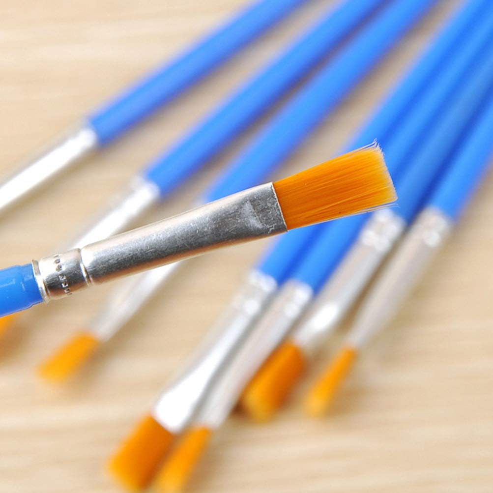 Exceart 50pcs Oil Painting Brush Set - Nylon Artist Brushes for Kids & Students - Perfect for Canvas & Watercolor Painting