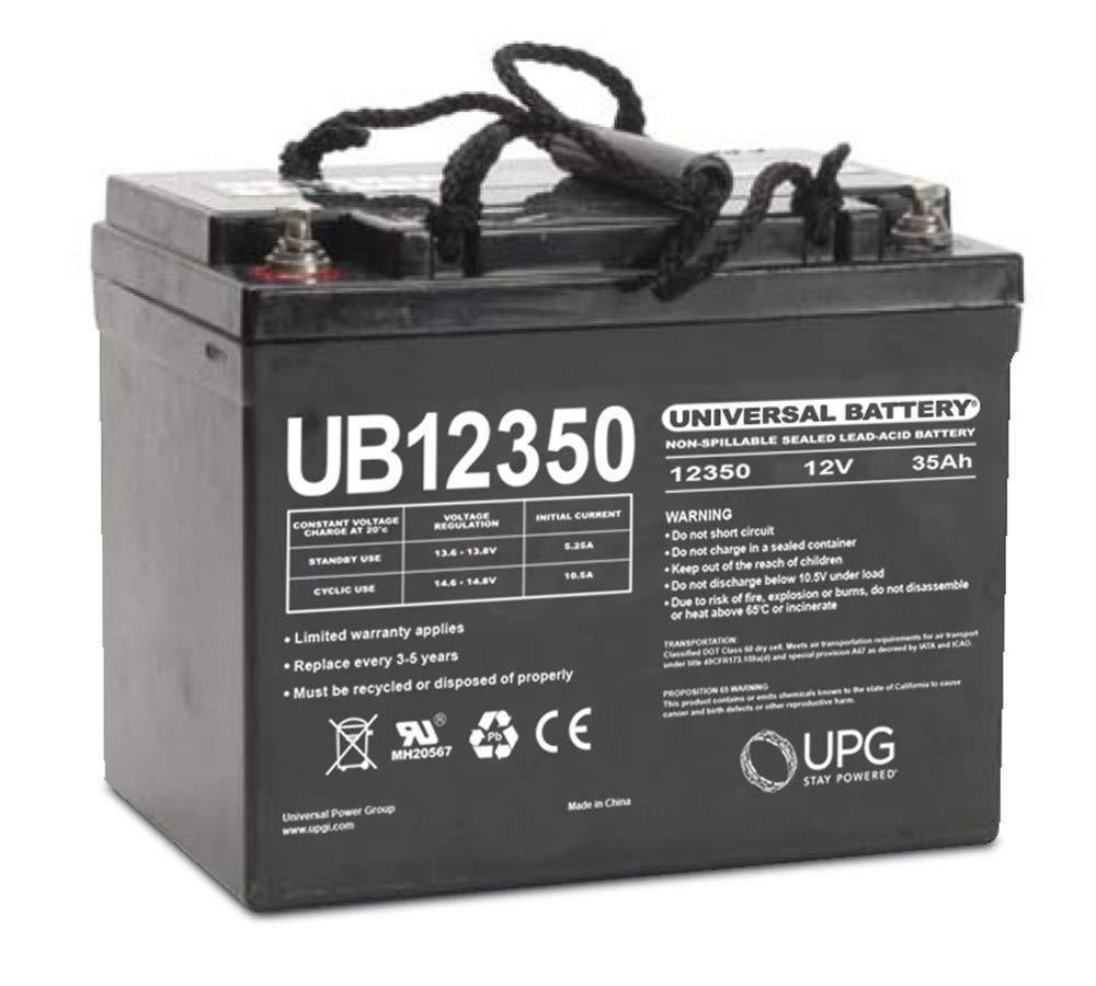 UB12350 12V 35AH SLA Internal Thread Battery - Replacement for Ranger All Seasons Solo & IV - Perfect for Power Wheels, Scooters, and Emergency Backup Power