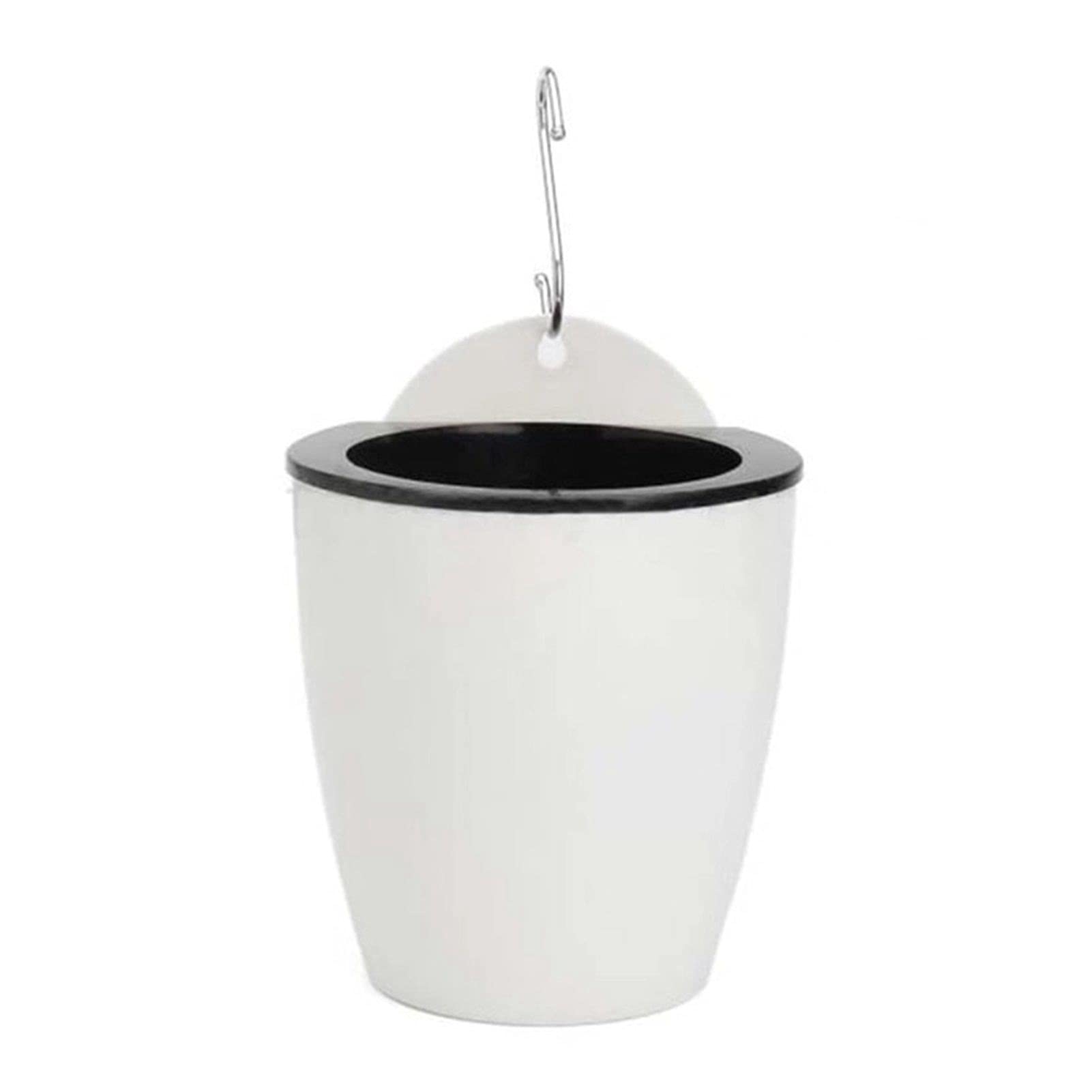 Self-Watering Hydroponic Wall Planter - Automatic Water Absorption Plastic Flower Pot for Indoor Plants, Herbs, Succulents - Space Saving Vertical Garden Decor (19cm, Multiple Colors) - Perfect for Apartments, Offices & Small Spaces