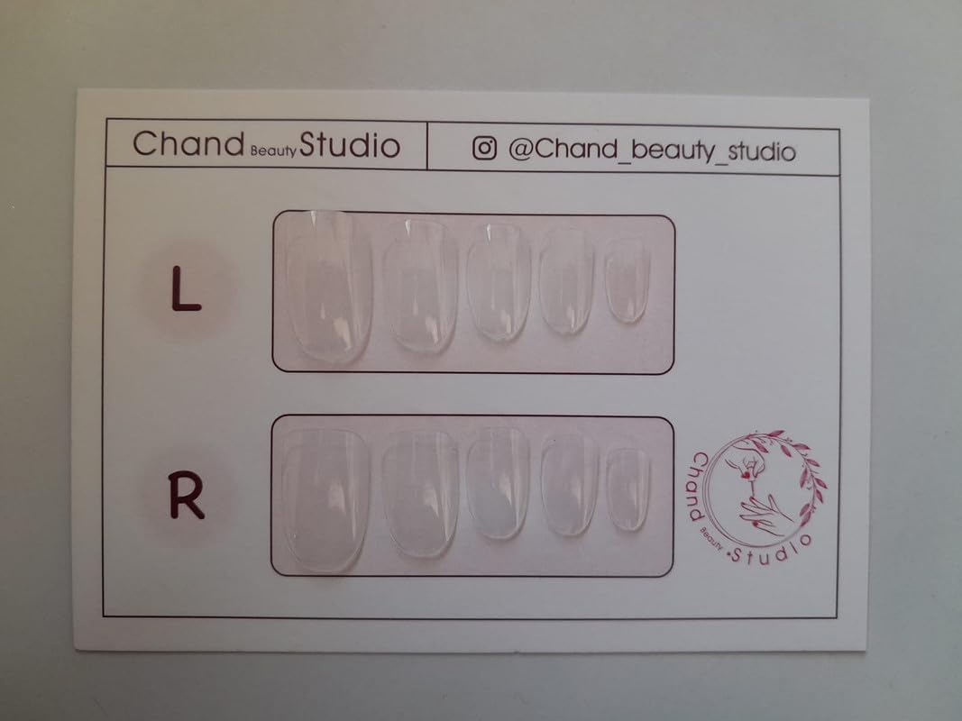 CHAND BEAUTY STUDIO French Artificial Nails with Stickers - Trendy Press on Nails for Women, Elegant Fake Nails Set in Peach Color - Perfect for Parties, Weddings & Special Occasions