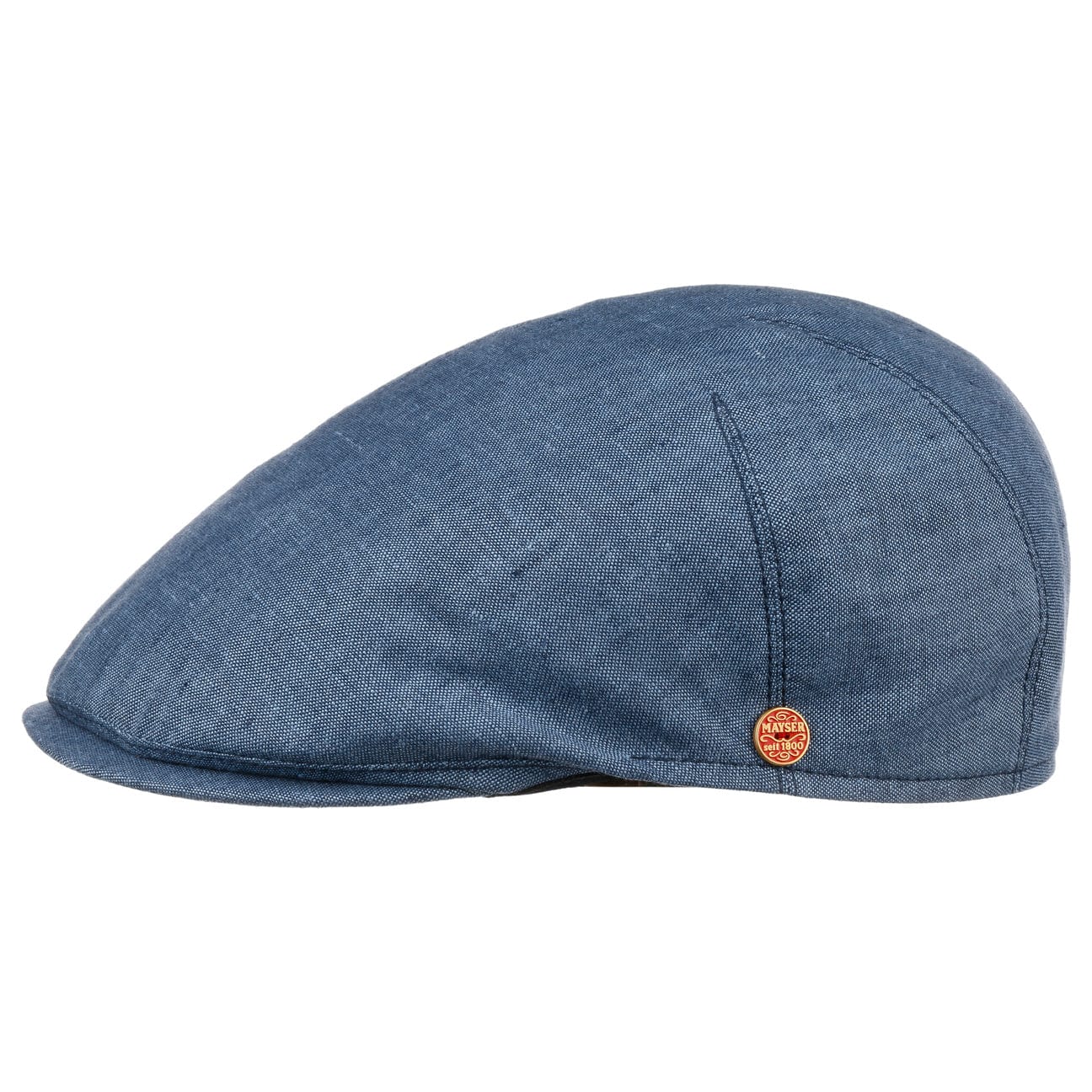 Mayser Sidney Linen Flat Cap for Men - Classic Summer Hat for Outdoor Activities, Travel & Casual Wear