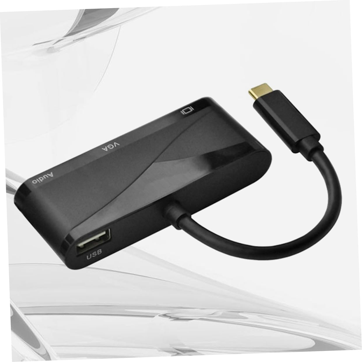 HOMSFOU USB C to VGA Adapter with Audio - USB Type C to VGA Converter Cable for MacBook Pro, Dell XPS, HP Laptop - Perfect for Presentations, Home Office & Conference Room Setups