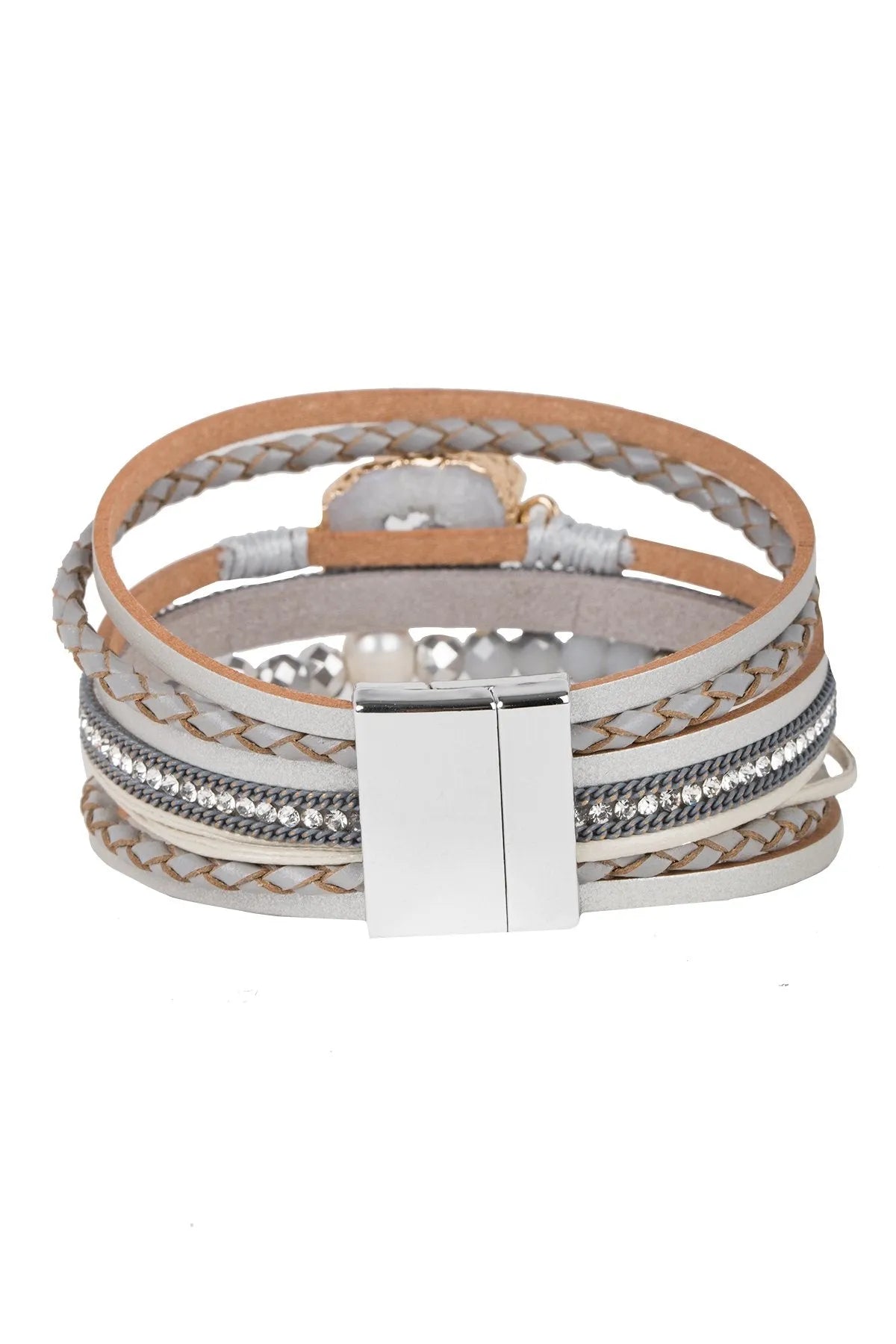 Callisto Genuine Leather Bracelet for Women - Stylish Adjustable Wristband for Casual Wear, Office & Date Night
