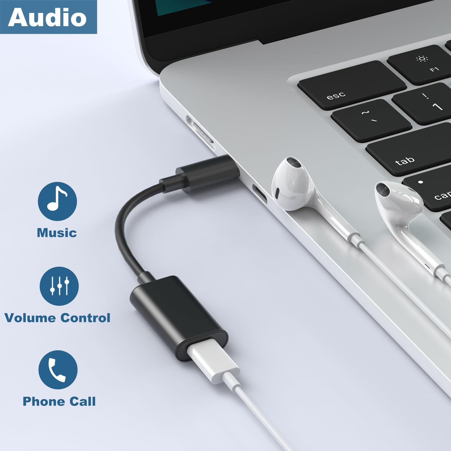 USB C to Lightning Adapter for iPhone 16/16Pro/15/15 Pro Series, iPad Pro & MacBook Pro - Fast Charging & Data Sync - Perfect for Travel, Office & Home Use