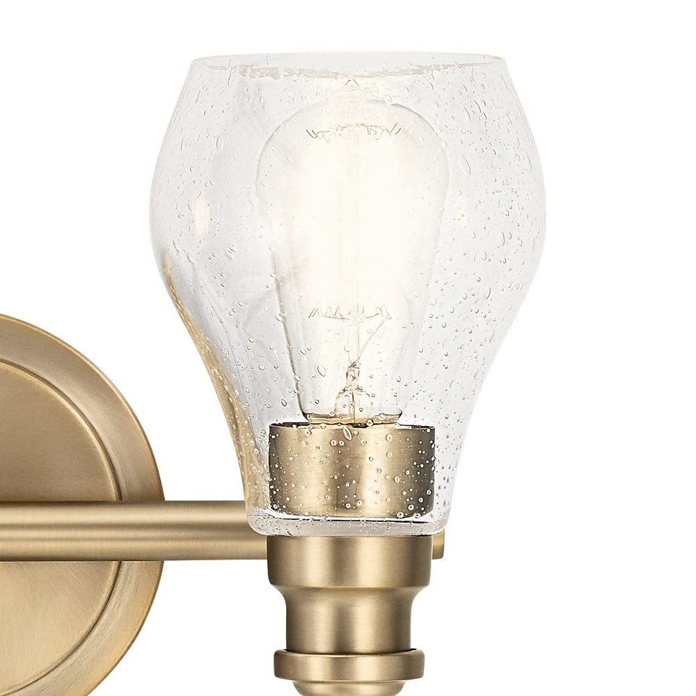 Kichler 45391NI Greenbrier 2-Light Bathroom Vanity Light Fixture - 200 Watts, Brushed Nickel Finish - Perfect for Modern Bathroom & Powder Room Lighting