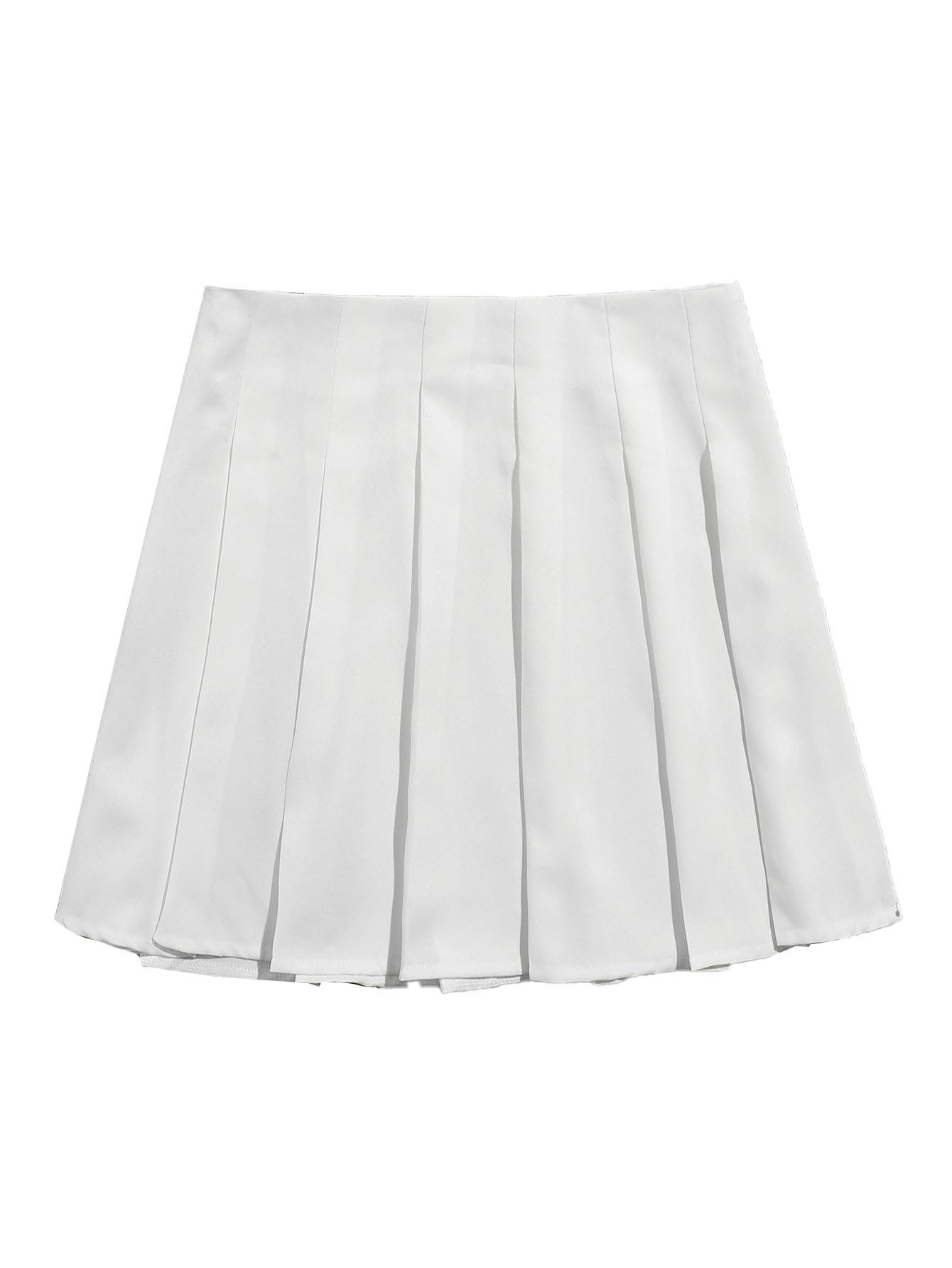 DIDK Women's High Waisted Pleated Mini Skirt - Solid Color Tennis Skirt for School Uniform & Casual Wear | Perfect for Sports, Daily Outfits and Fashion Trends
