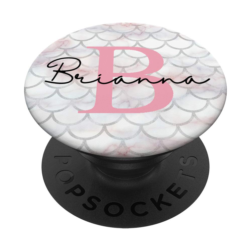 Brianna Name Letter 'B' Mermaid Scales Rose Pink Necklace - Perfect for Birthdays, Anniversaries & Personalized Gifts