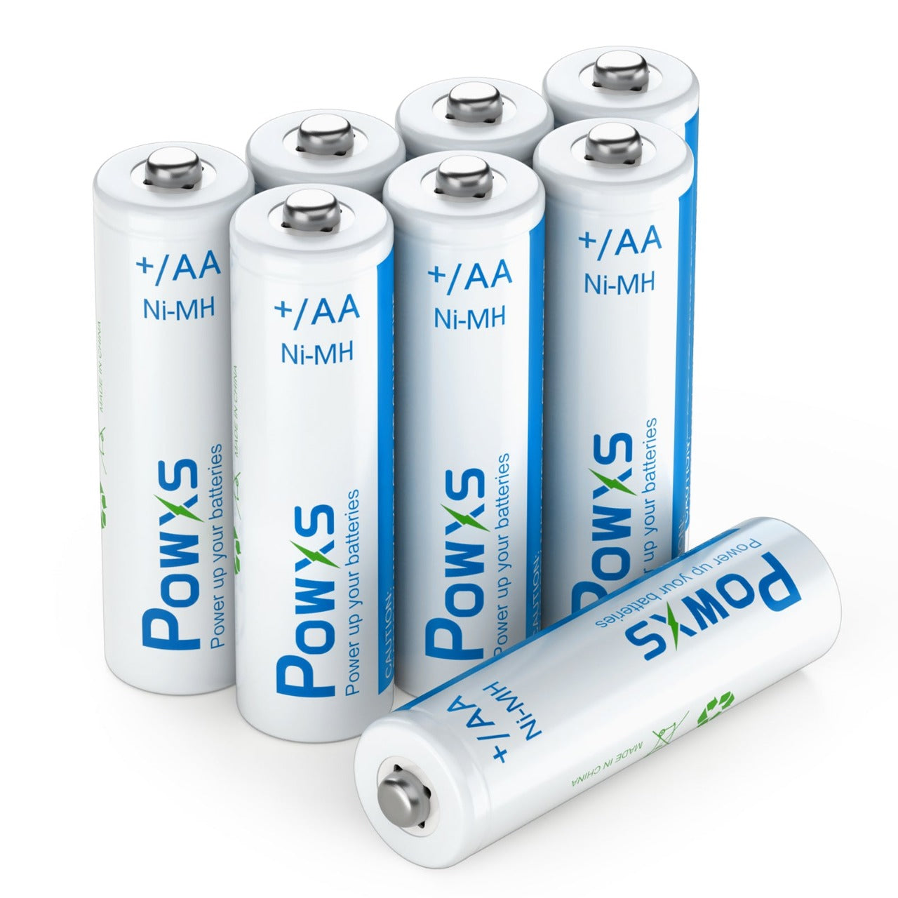 POWXS AA NiMH Rechargeable Batteries 2000mAh - High Capacity Long Lasting Power for Cameras, Toys, Flashlights & Electronics