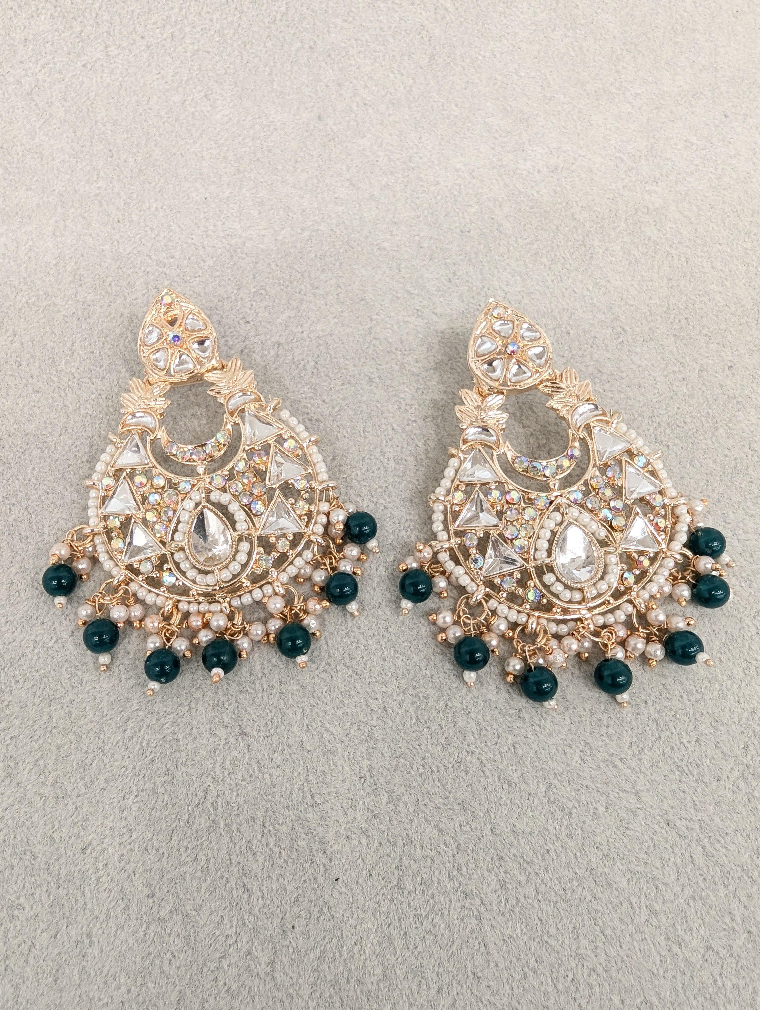 BHAVYA STONE EARRINGS for Women - Handmade Boho Ethnic Jewelry - Lightweight Dangle Earrings for Everyday Wear, Parties & Weddings