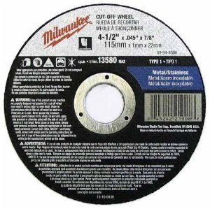 Milwaukee 5-Inch x 0.045-Inch x 7/8-Inch Type 27 Cutting Wheel - Premium Metal Cutting Disc for Grinders - Perfect for Metal Fabrication, Construction, and DIY Projects