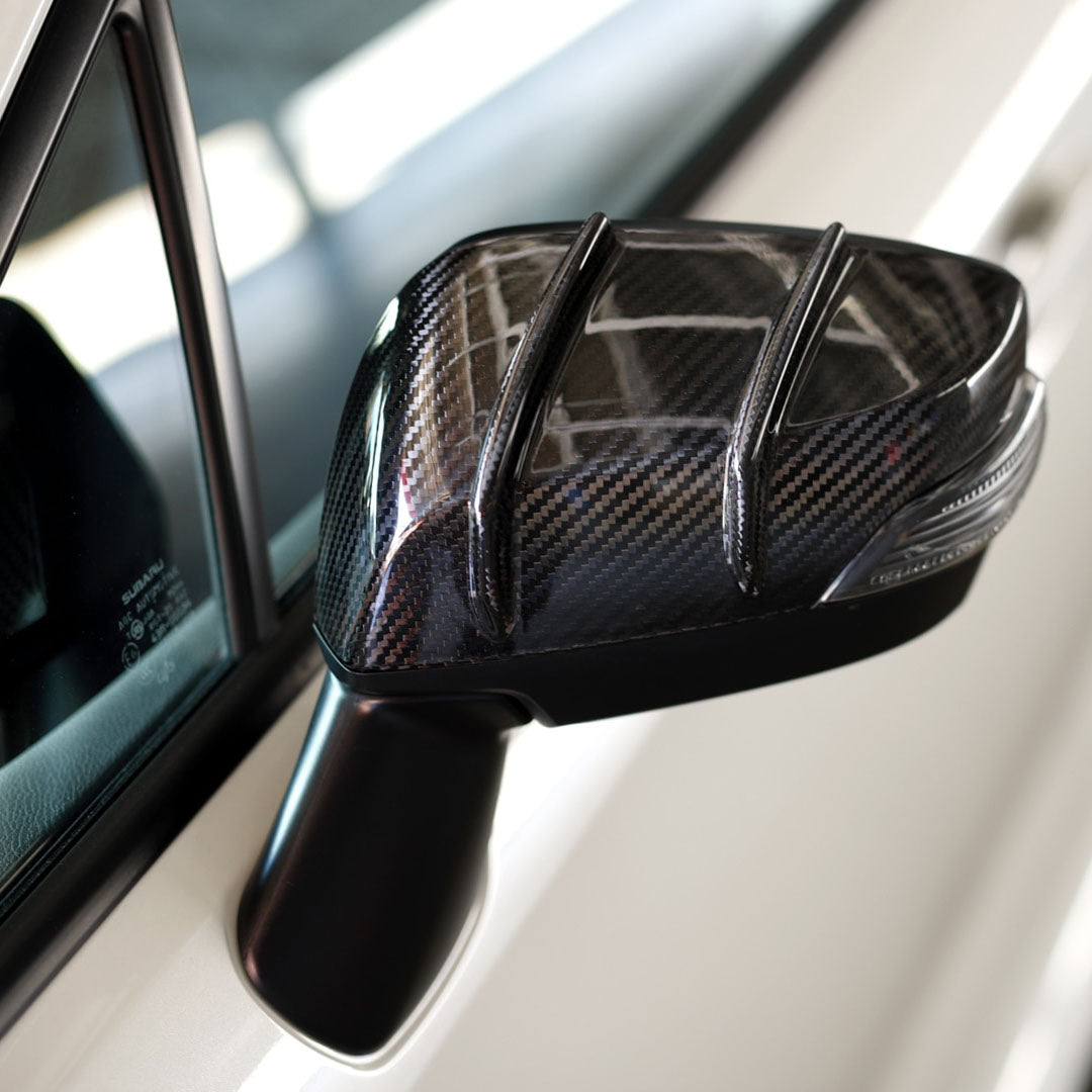 Subaru Carbon Fiber Mirror Caps for 2015-2021 STI - Lightweight & Durable Exterior Upgrade - Perfect for Car Enthusiasts & Street Racing