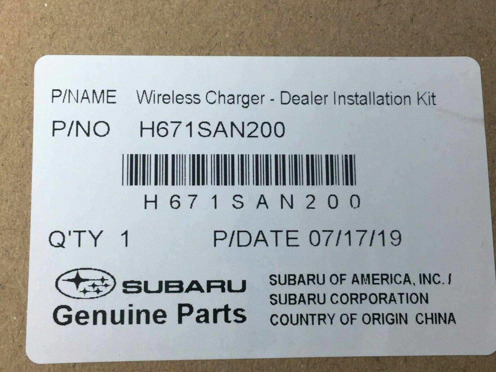 Subaru Genuine 2020 Legacy & Outback Wireless Phone Charger - H671SAN200 - Qi Certified Fast Charging Pad for iPhone & Android - Perfect for Road Trips & Daily Commute