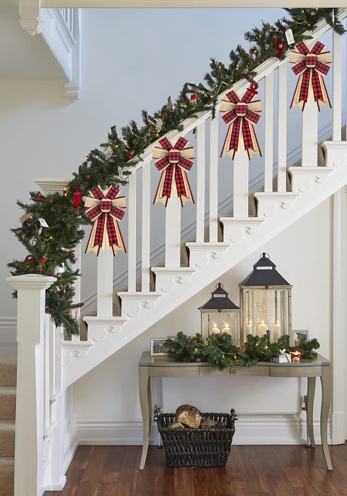 Valentine's Day Wreath Bows - Red Buffalo Plaid for Home Decor