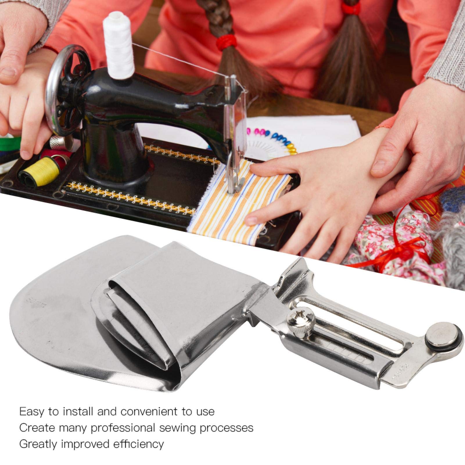Oumefar Walking Foot Sewing Machine Presser Feet Set - 5cm Folder Lockstitch, Hemmer Rolled Hem & Binding Attachment for Home Textile, Curtains & DIY Projects | Perfect for Quilting, Upholstery & Fabric Crafts