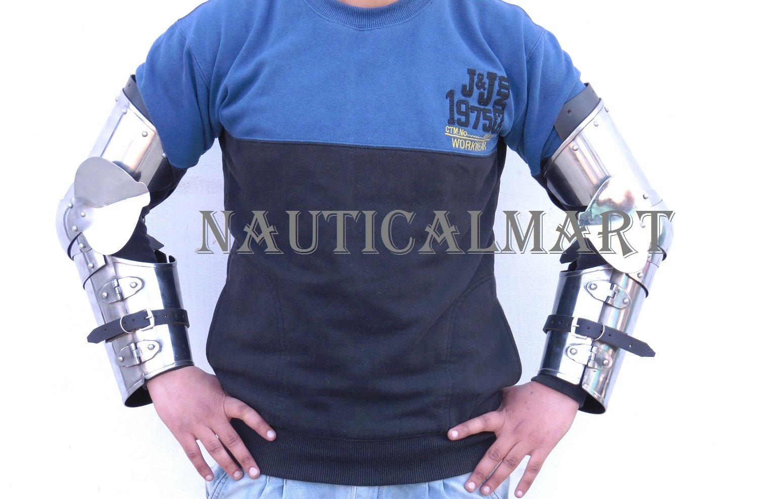 LARP Knight Arm Guards - Medieval Armor Bracers for Arm Protection | Costume Accessories for Renaissance Fairs, Halloween Cosplay & Historical Reenactments
