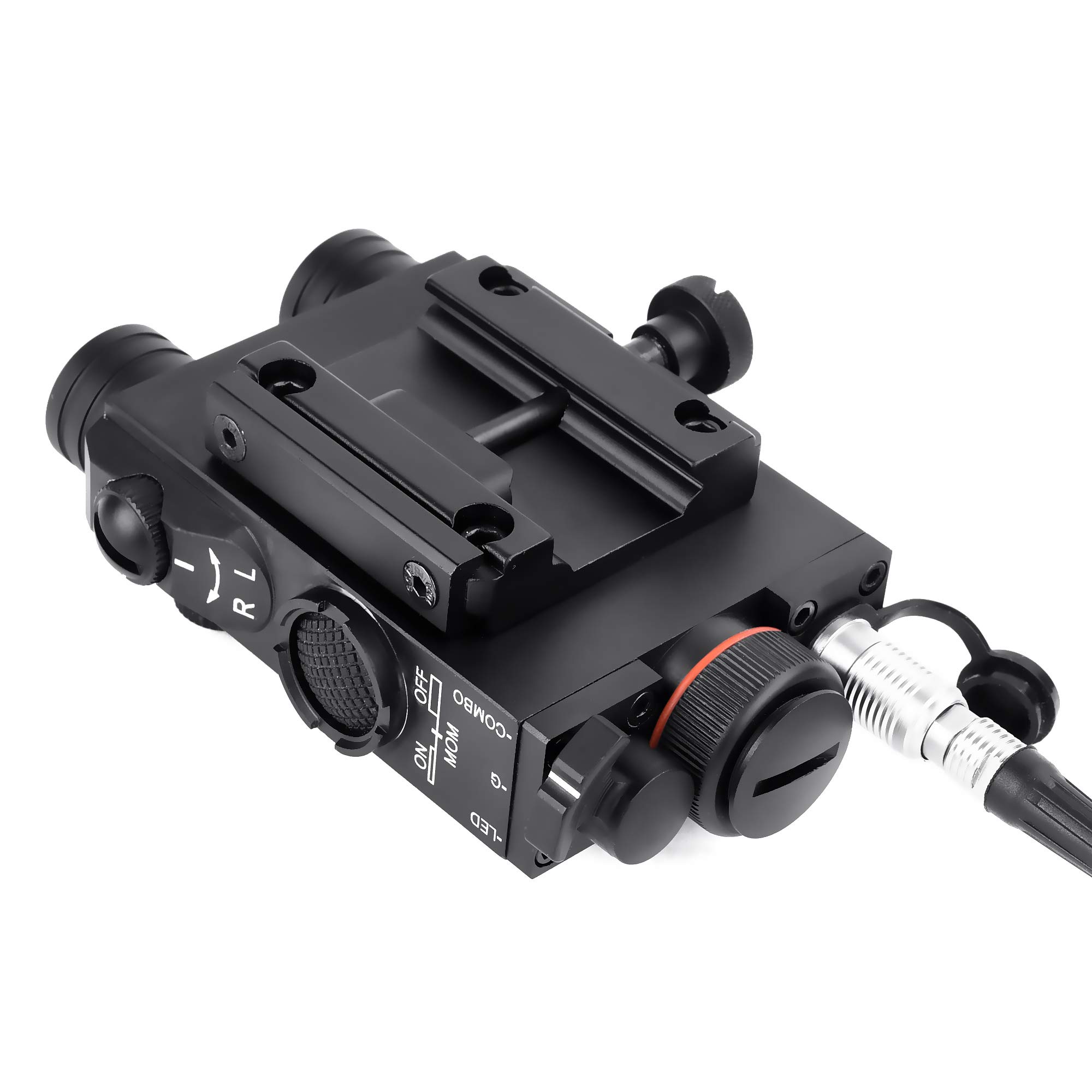 FL2000 Green Laser Sight & 200LM LED Flashlight Combo with Pressure Switch & Quick Release Mount - Tactical Light for Pistols, Rifles, Hunting & Outdoor Activities (Black)
