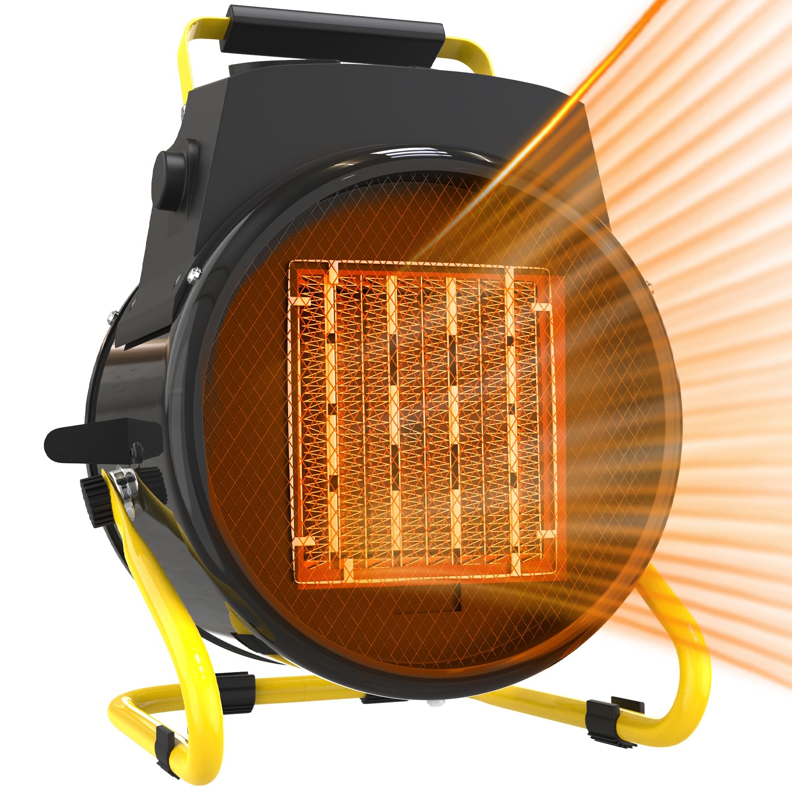 1500W Portable Outdoor Electric Heater for Patio, Garage & Greenhouse - Fast Heating in 3 Seconds with Overheat Protection & Non-Slip Cushion - Perfect for Winter Use in Bedroom, Workshop and Backyard Gatherings