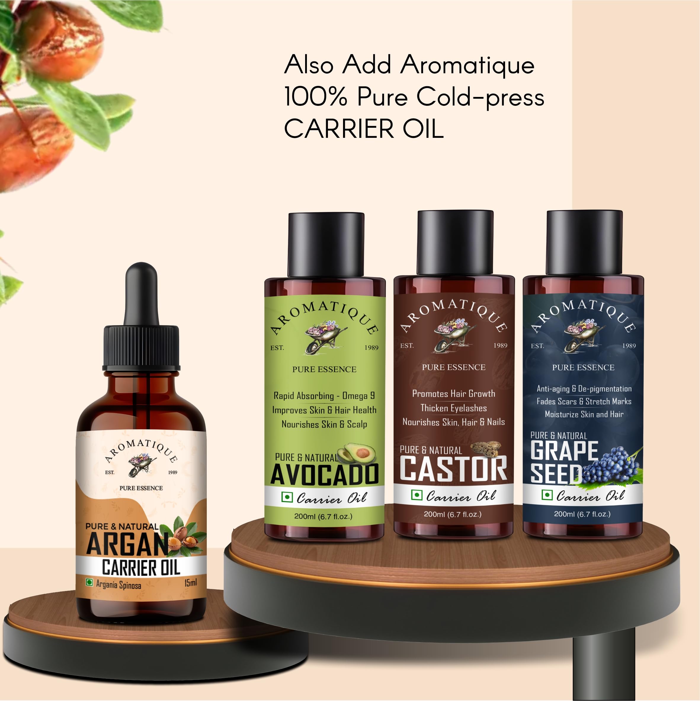 Pure Moroccan Argan Oil for Hair Growth & Skin Care - Anti-Frizz Treatment, Daily Nourishment for Stronger Hair | SLS & Paraben Free, 15ml | Perfect for Dry Hair Repair & Scalp Hydration