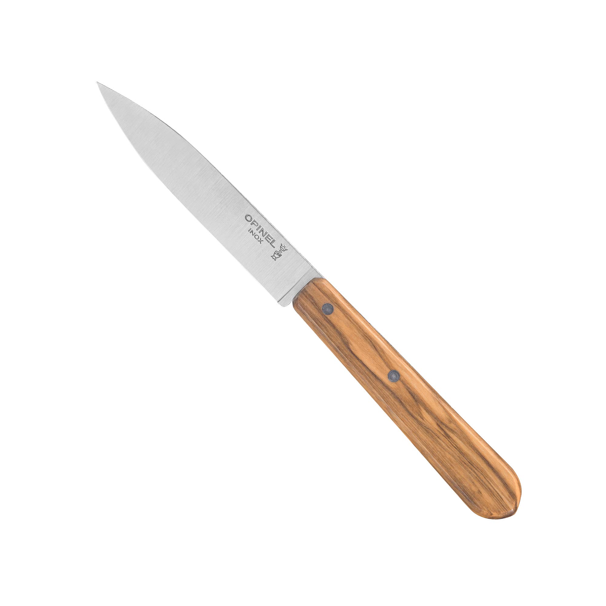 OPINEL Essentials Kitchen Knife Set - 3-Piece Olive Wood Handle Chef Knives for Cooking, Slicing & Chopping | Perfect for Home Kitchen, Camping & Outdoor Cooking