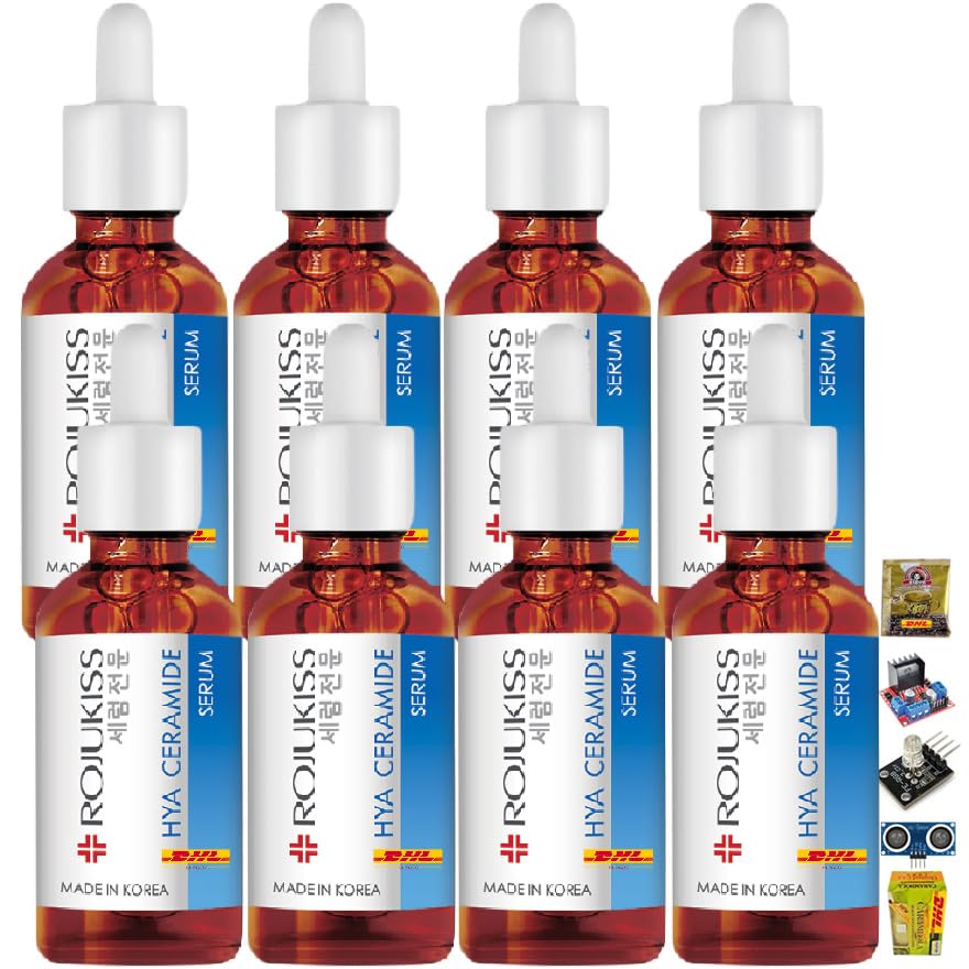 Moisture Beauty Face Rojukiss Hyaluronic Acid & Ceramide Serum 50ml - Korean Skincare for Deep Hydration & Smooth Skin | 30x Hyaluron Formula for Intense Nourishment | Perfect for Dry Skin & Anti-Aging Routine | Free Beauty Gifts Included