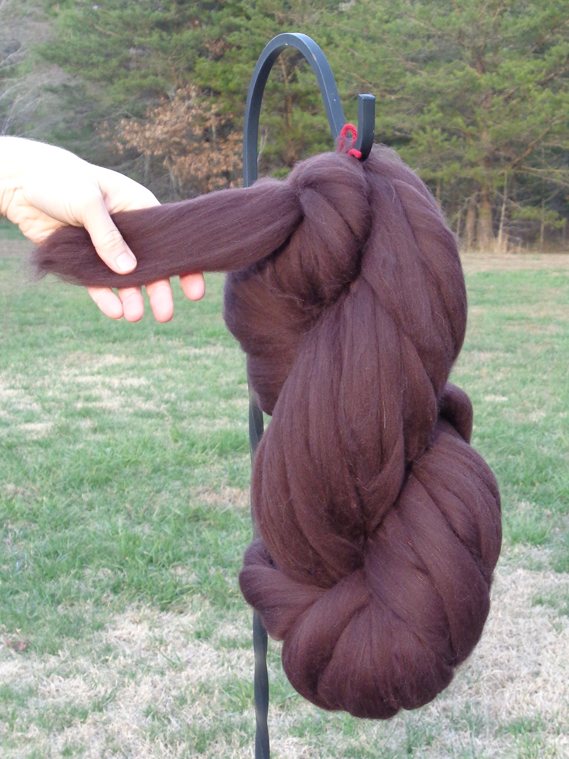 Shep's Premium Dark Chocolate Brown Merino Wool Roving - 8lb Bulk Fiber for Spinning, Felting, Knitting & Crochet | Soft Natural Wool for DIY Yarn Making, Needle Felting Projects & Handcrafts (USA Sourced) - Perfect for Cozy Winter Crafts, Homemade Sweaters & Artisan Fiber Creations
