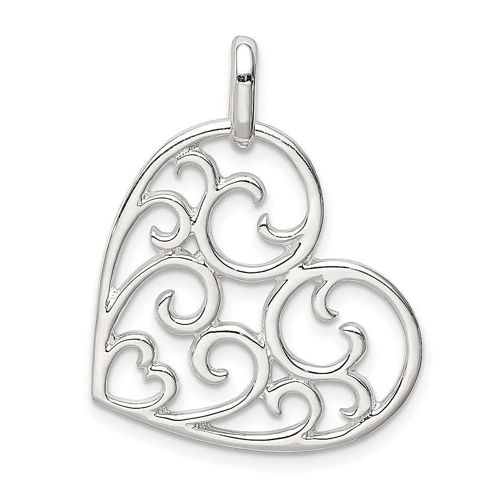 925 Sterling Silver Filigree Heart Pendant Necklace for Women - Elegant Love Charm Jewelry Gift for Her - Perfect for Valentine's Day, Anniversary & Romantic Occasions