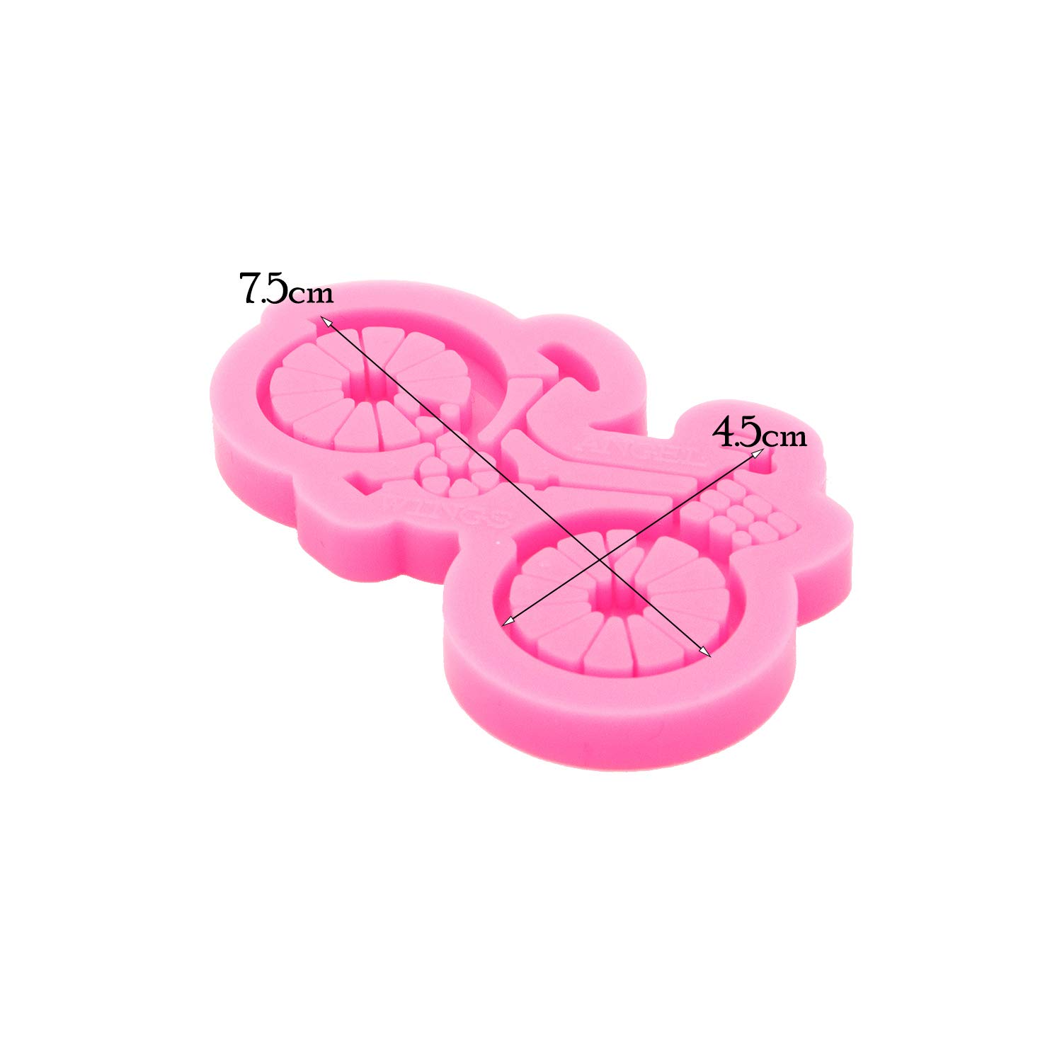 Shiny Angel Wings Bicycle Resin Molds - Silicone Epoxy Jewelry Making Molds for DIY Necklace & Polymer Clay Crafts - Perfect for Handmade Gifts & Home Decor