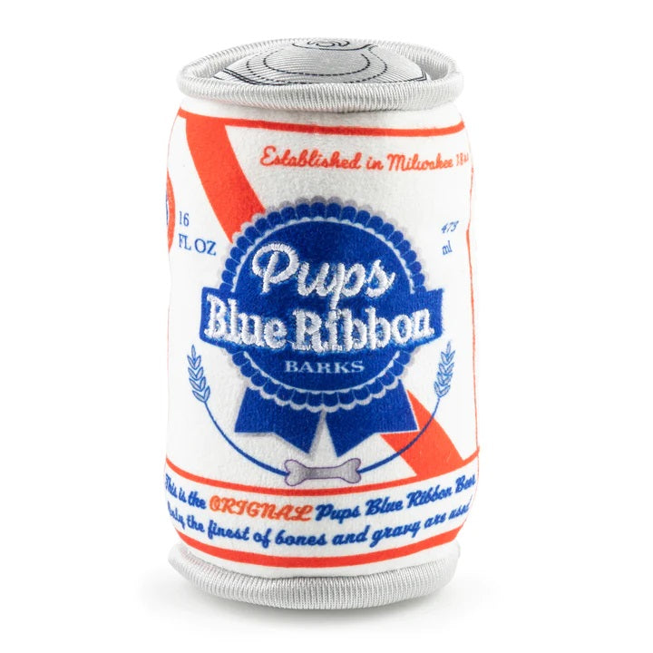 Pups Blue Ribbon Barks Plush Dog Toy - Soft & Durable Chew Toy for Small & Medium Dogs - Perfect for Playtime, Training & Cuddling