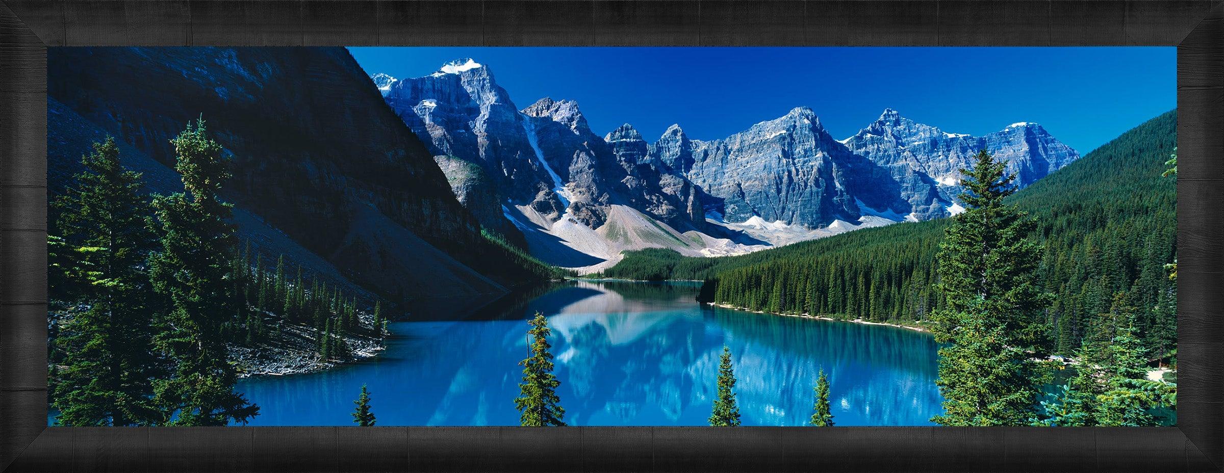 Lake Moraine Canvas Wall Art - Stunning Canadian Rockies Landscape Print for Home & Office Decor | Perfect for Living Room, Bedroom, or Office Wall
