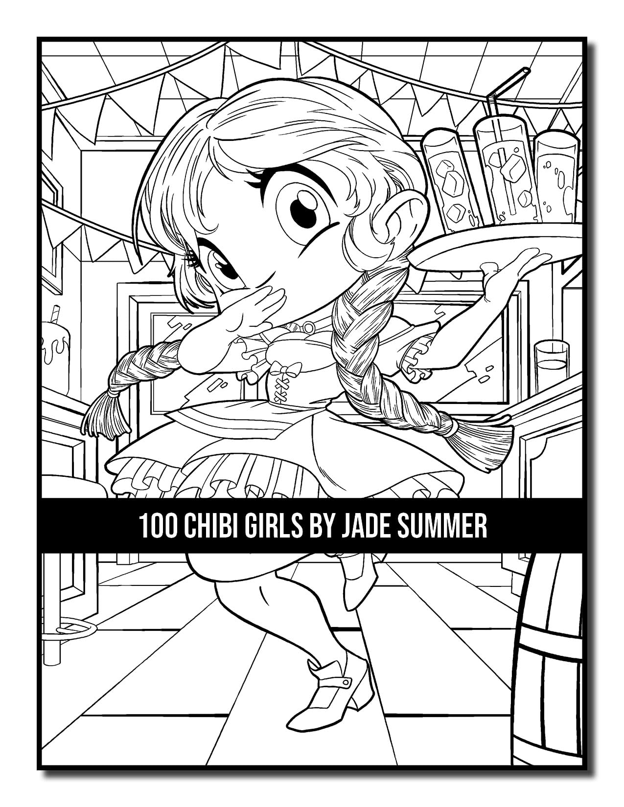 100 Chibi Girls: Cute & Fantasy Adult Coloring Book with Horror & Christmas Themes - Perfect for Stress Relief, Gifts & Creative Relaxation