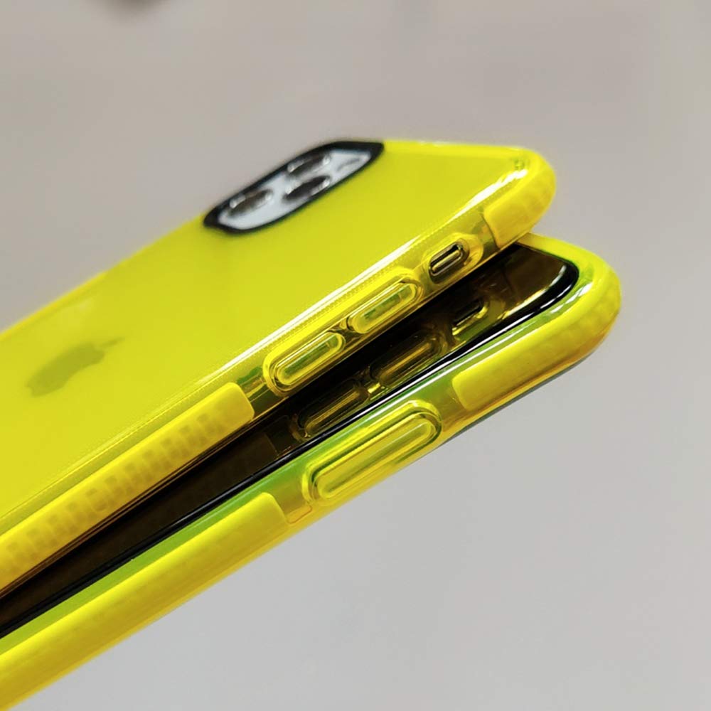 Shockproof Clear TPU Case for iPhone 11 Pro Max (6.5 Inch) - Slim Fit Soft Rubber Protective Cover with Shock-Absorbing Technology | Yellow | Perfect for Daily Use, Outdoor Activities & Travel Protection