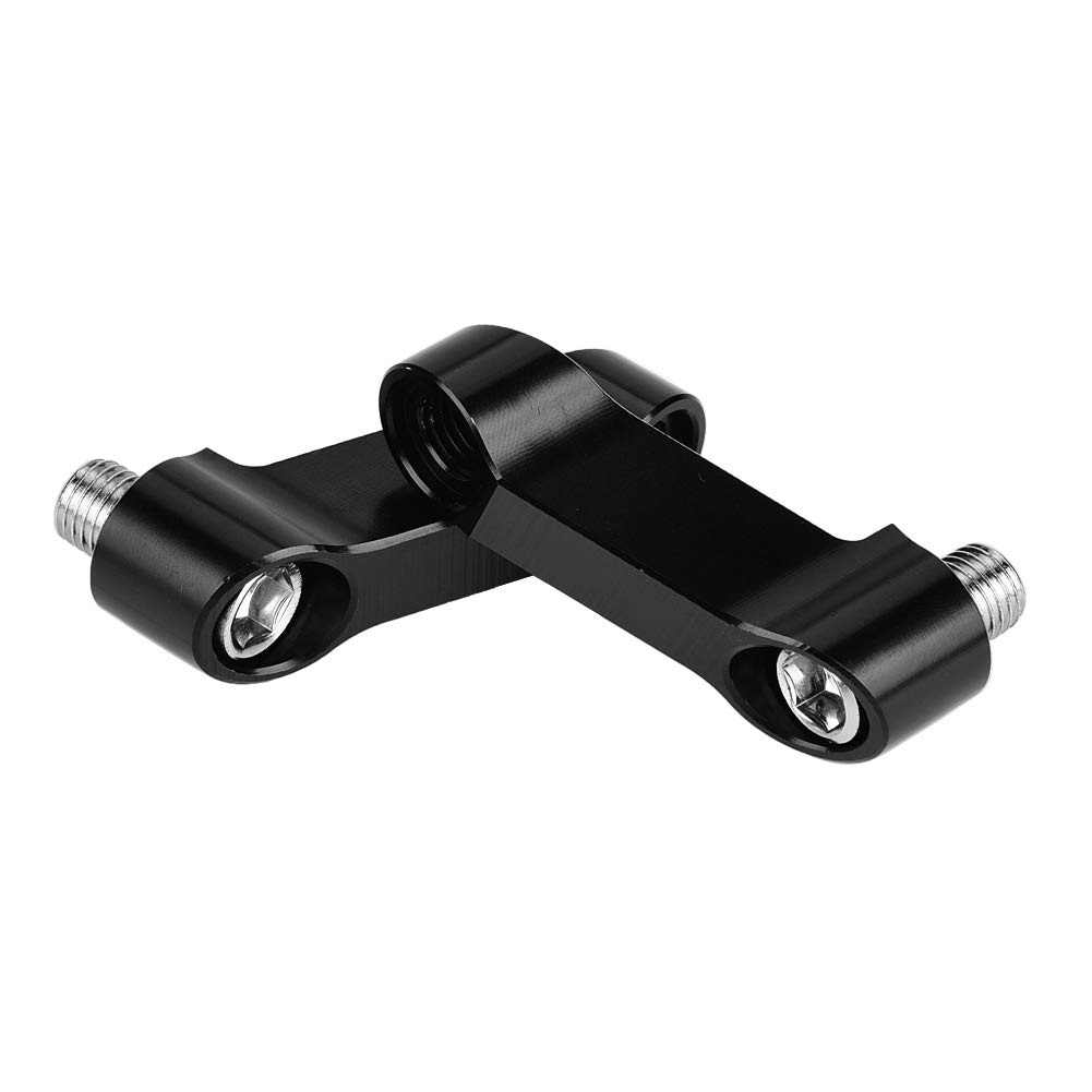 Motorcycle Rearview Mirror Extender & Riser Adapter Kit - 10mm & 8mm Mirror Mount for Harley, Honda, Yamaha - Improve Visibility & Safety for Cruiser, Sport Bike & Touring Riders
