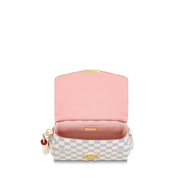 Louis Vuitton Croisette Damier Azur Canvas Crossbody Bag - Stylish & Lightweight for Women | Perfect for Work, Travel & Everyday Use