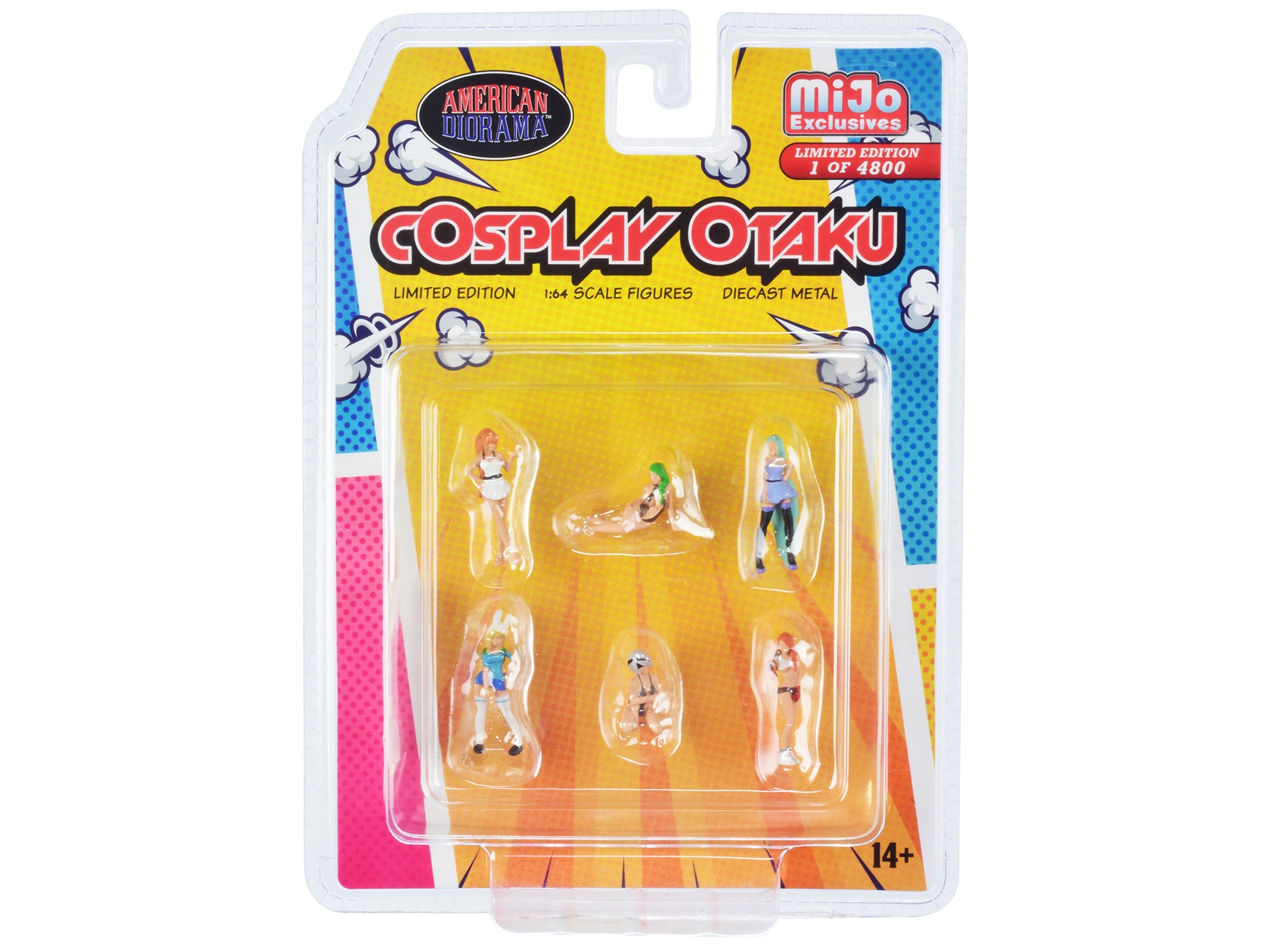 1/64 Scale Diecast Figure Set - Limited Edition Cosplay Otaku 6-Piece Collection by American Diorama (Only 4800 Worldwide) - Perfect for Model Displays, Anime Conventions & Collector Showcases
