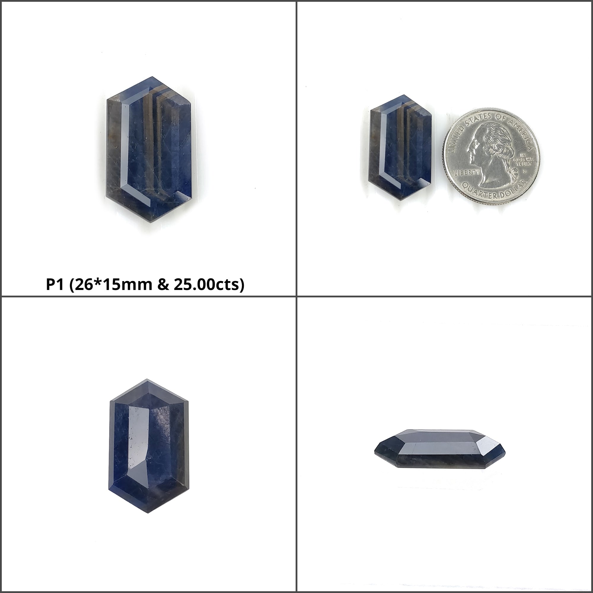 Natural Untreated Golden Brown Chocolate Blue Sheen Sapphire Gemstone - Hexagon Uneven Shape Normal Cut Loose Stones for Jewelry Making, Engagement Rings & Unique Gifts