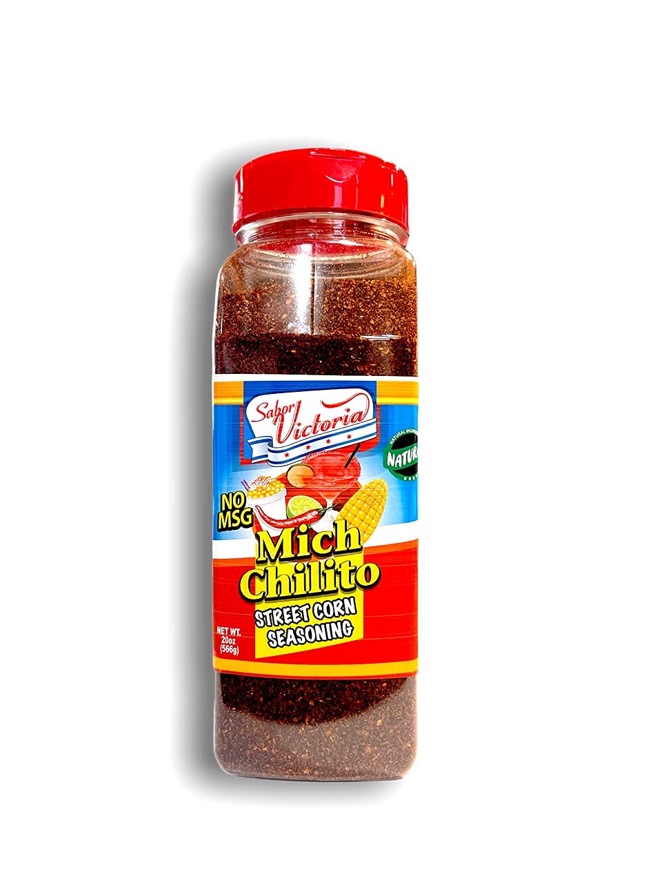 20 OZ MICH-CHILITO STREET CORN SEASONING - Gluten Free, No MSG, Made in Chicago - Perfect for Snacks, Grilling & Mexican Street Food Recipes