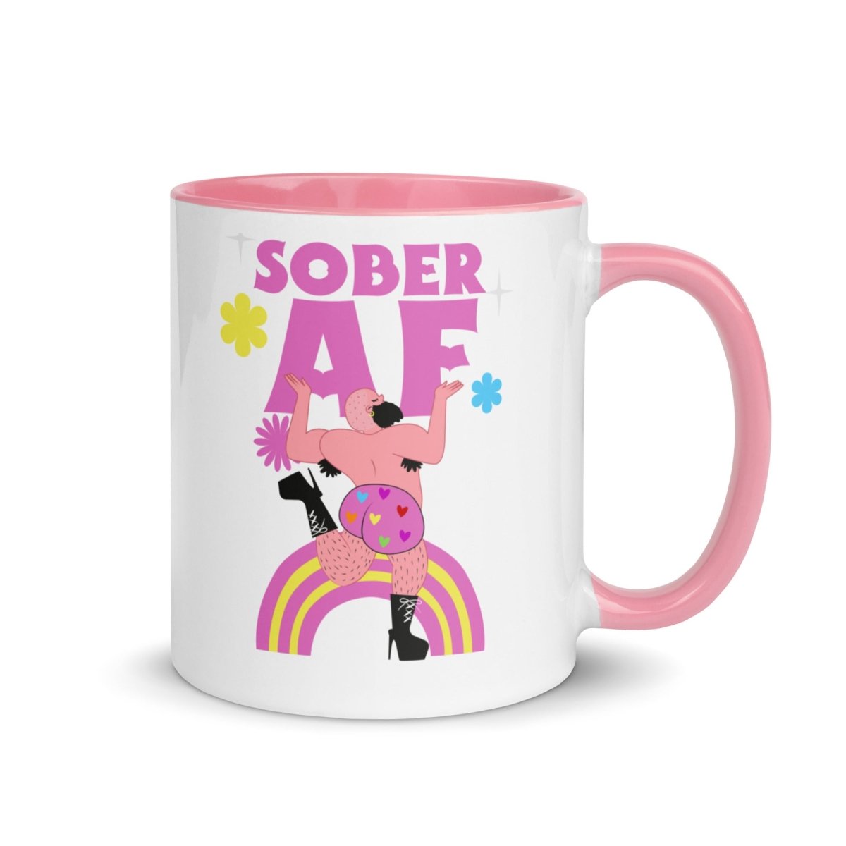 Sober AF Rainbow Resilience Mug - Motivational Coffee Cup for Recovery & Sobriety - Perfect for AA Meetings, Daily Inspiration & Gifts